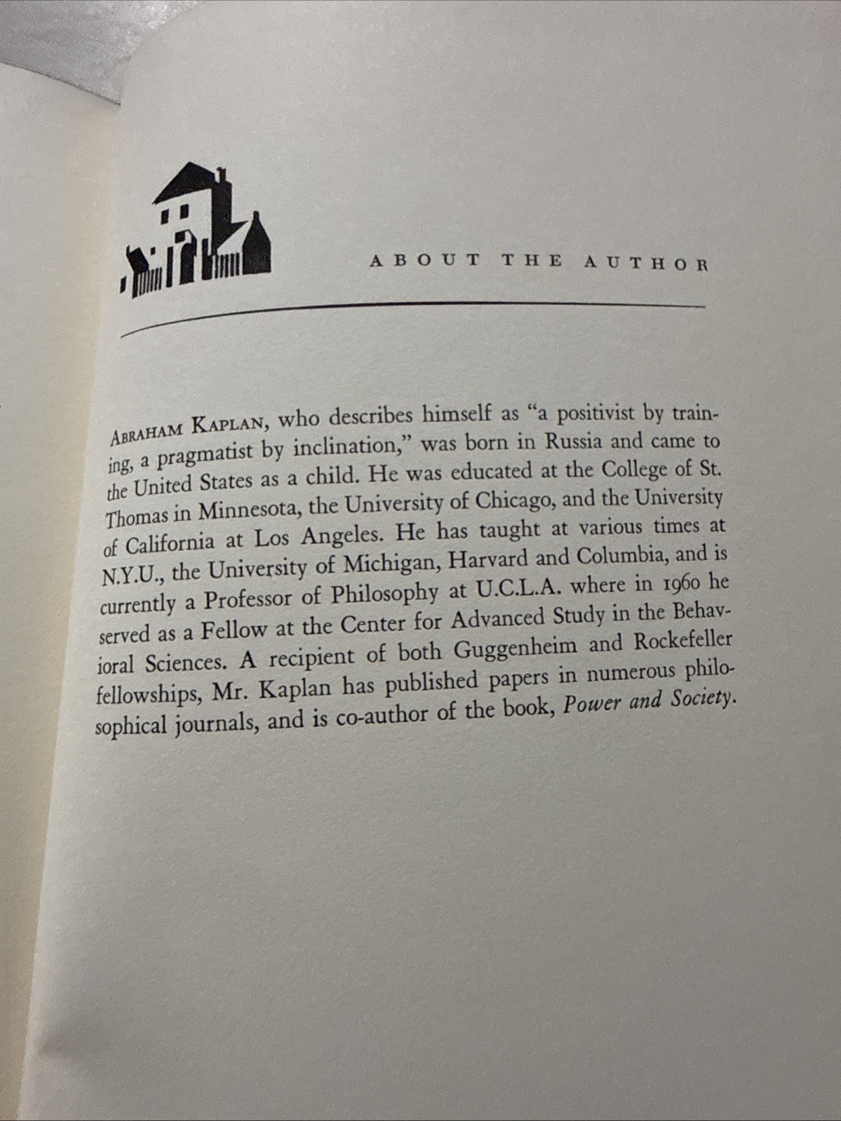 The New World of Philosophy by Abraham Kaplan [1st Printing 1963]