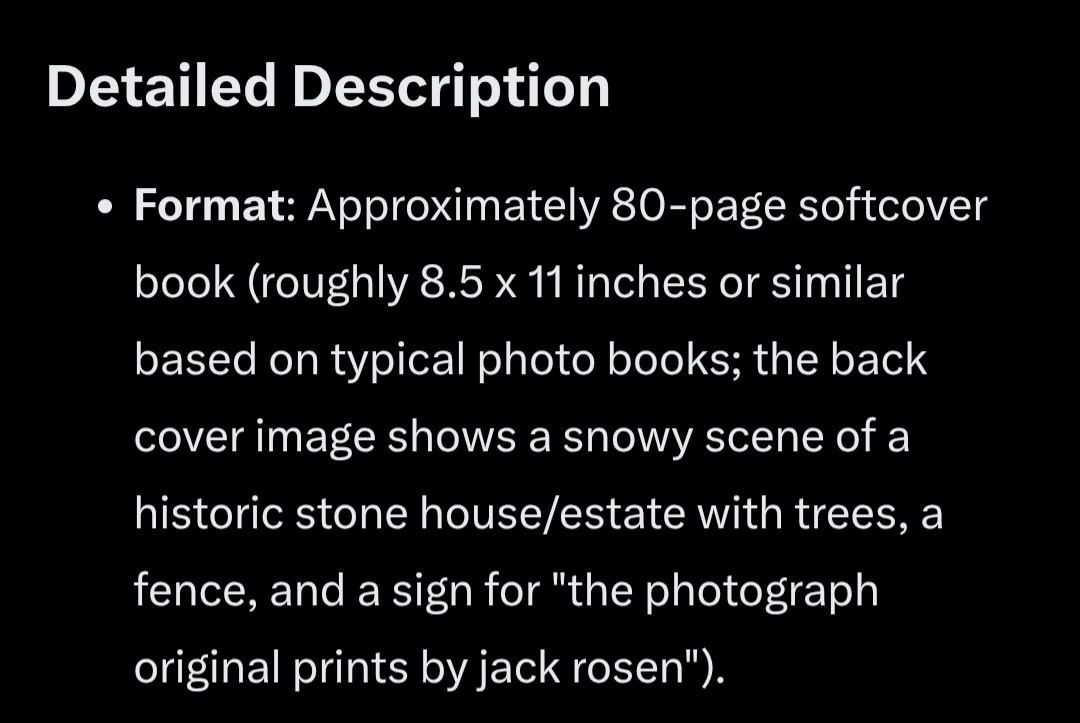 Jack Rosen Photographer Softcover Photography Book 80 Pages