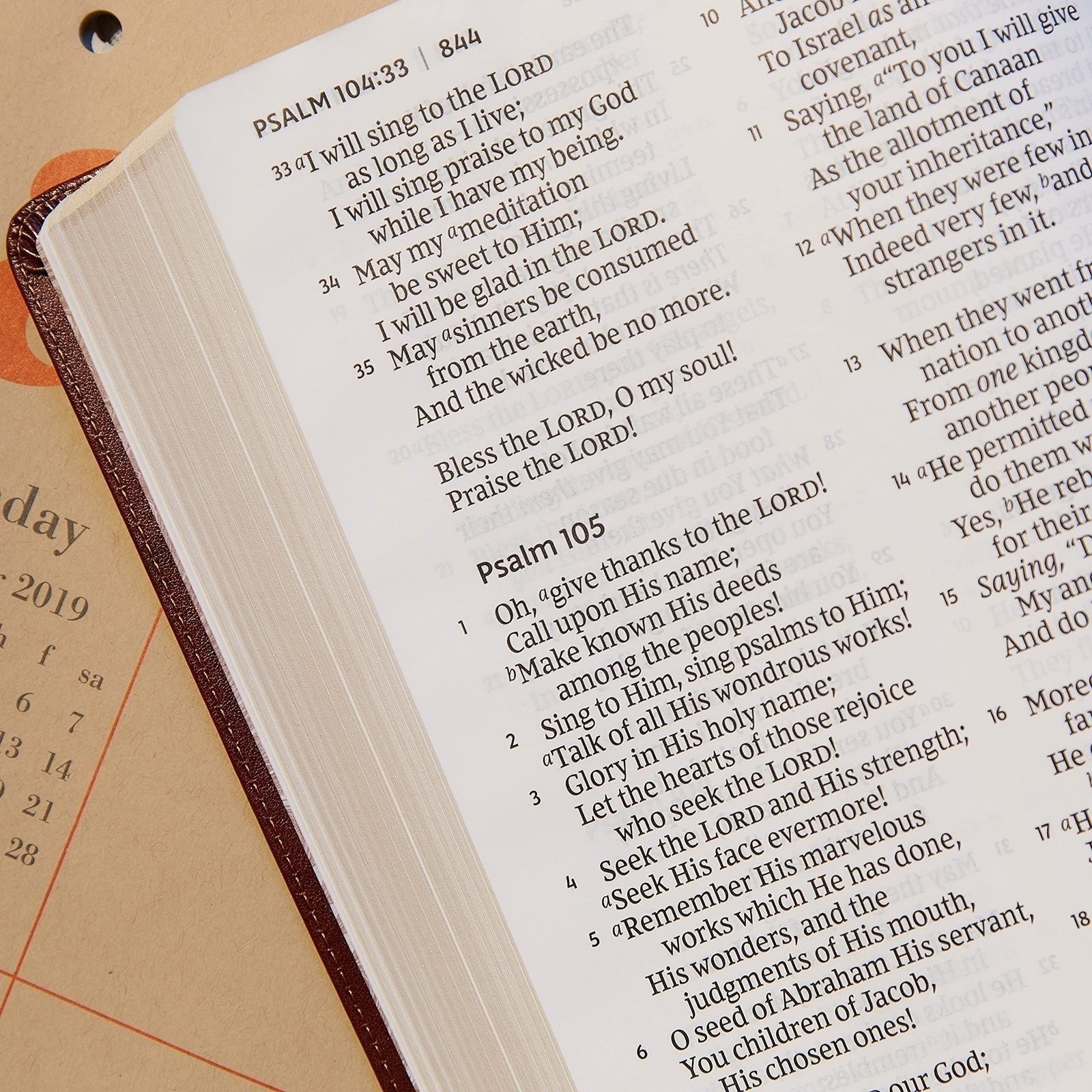 NKJV Holy Bible, Super Giant Print Reference Bible, Black Leathersoft, 43,000