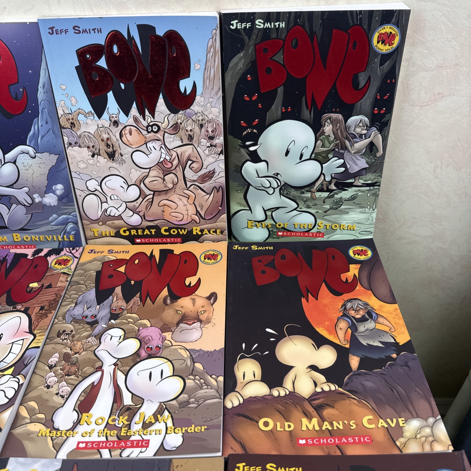 Complete Set 1-9 Graphic Novel BONE Jeff Smith PB Scholastic Graphix Color