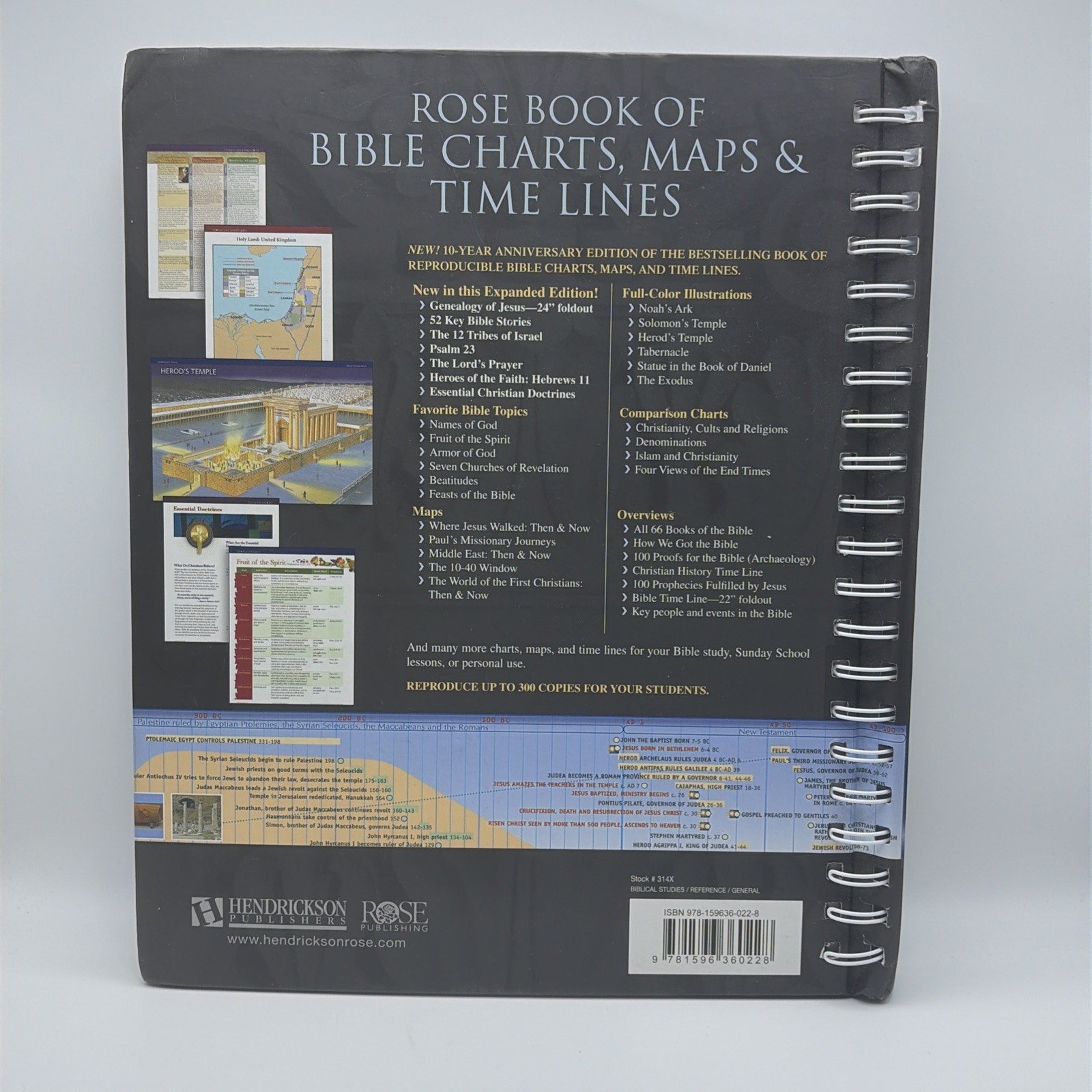 Rose Book of Bible Charts, Maps, and Time Lines – Spiral-bound – Excellent