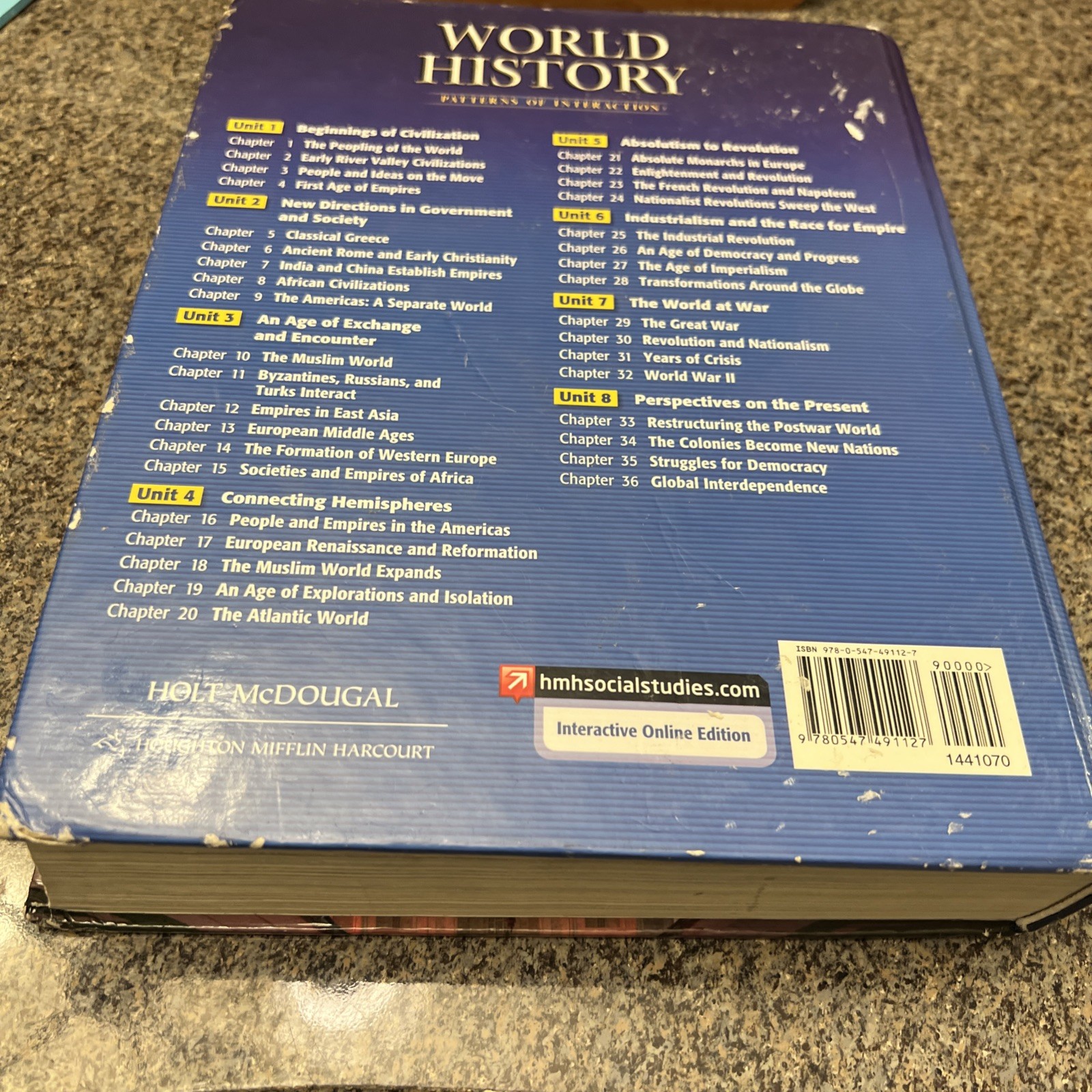 World History: Patterns of Interaction by HOLT MCDOUGAL (2010, Hardcover)