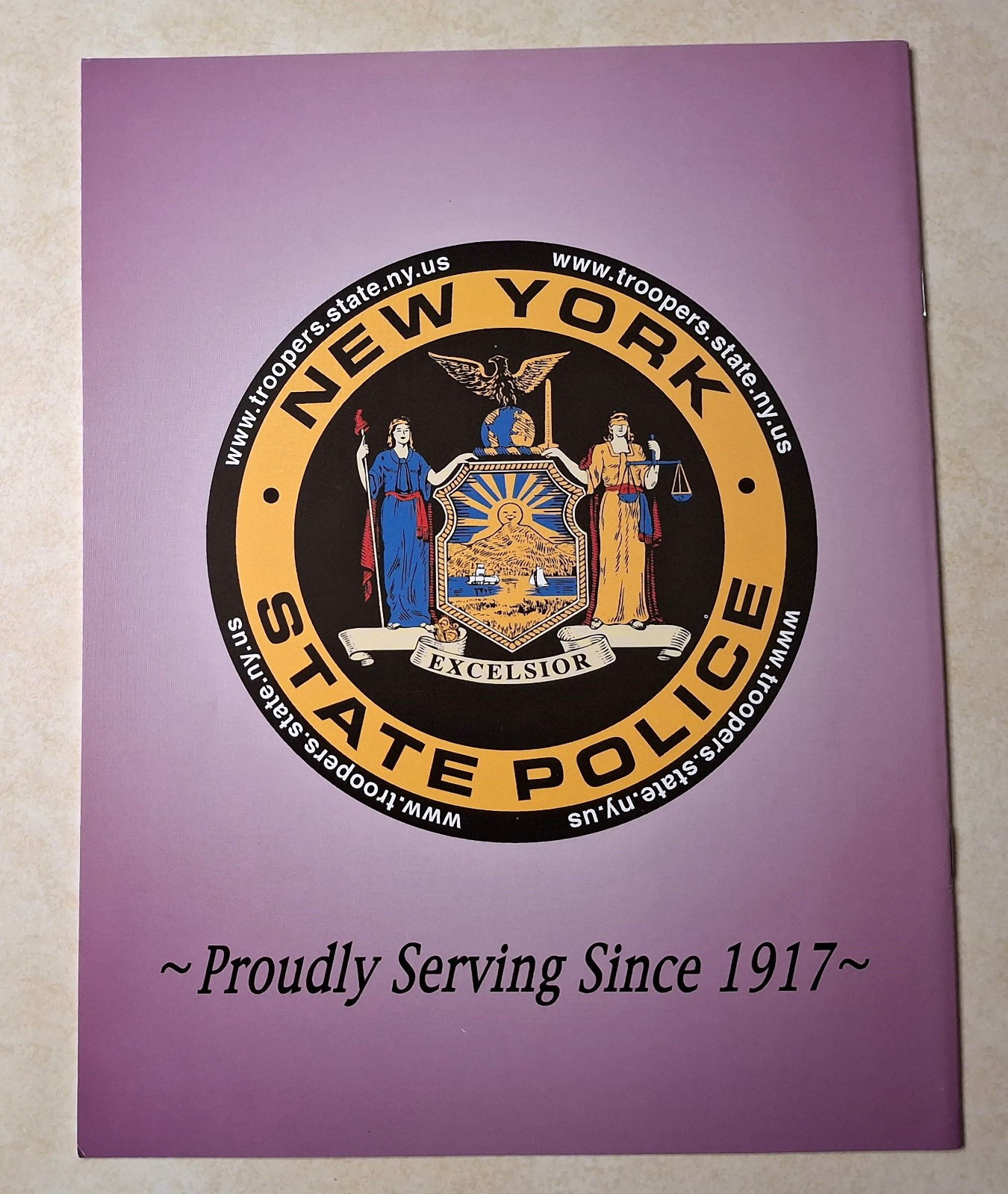 Vintage New York State Police Troopers Coloring Book UNUSED NEW NY Super-Safe