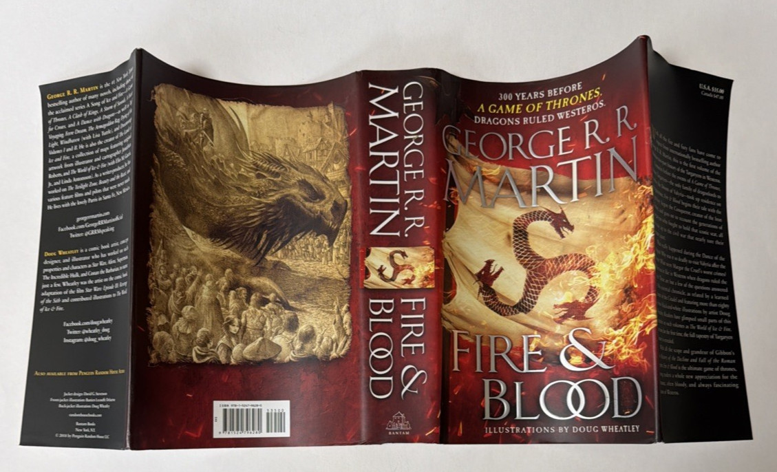 George R.R. Martin FIRE & BLOOD 1st/ 1st HC/DJ House Of The Dragon 2018 Fine