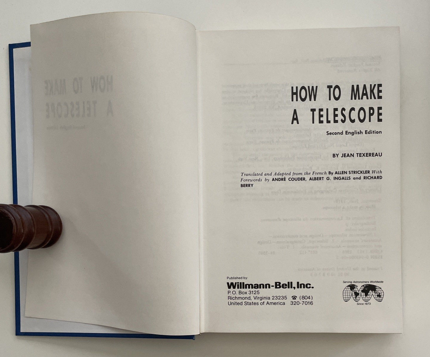 VTG How to Make a Telescope Jean Texereau 1984 Second Edition Hardcover Optics