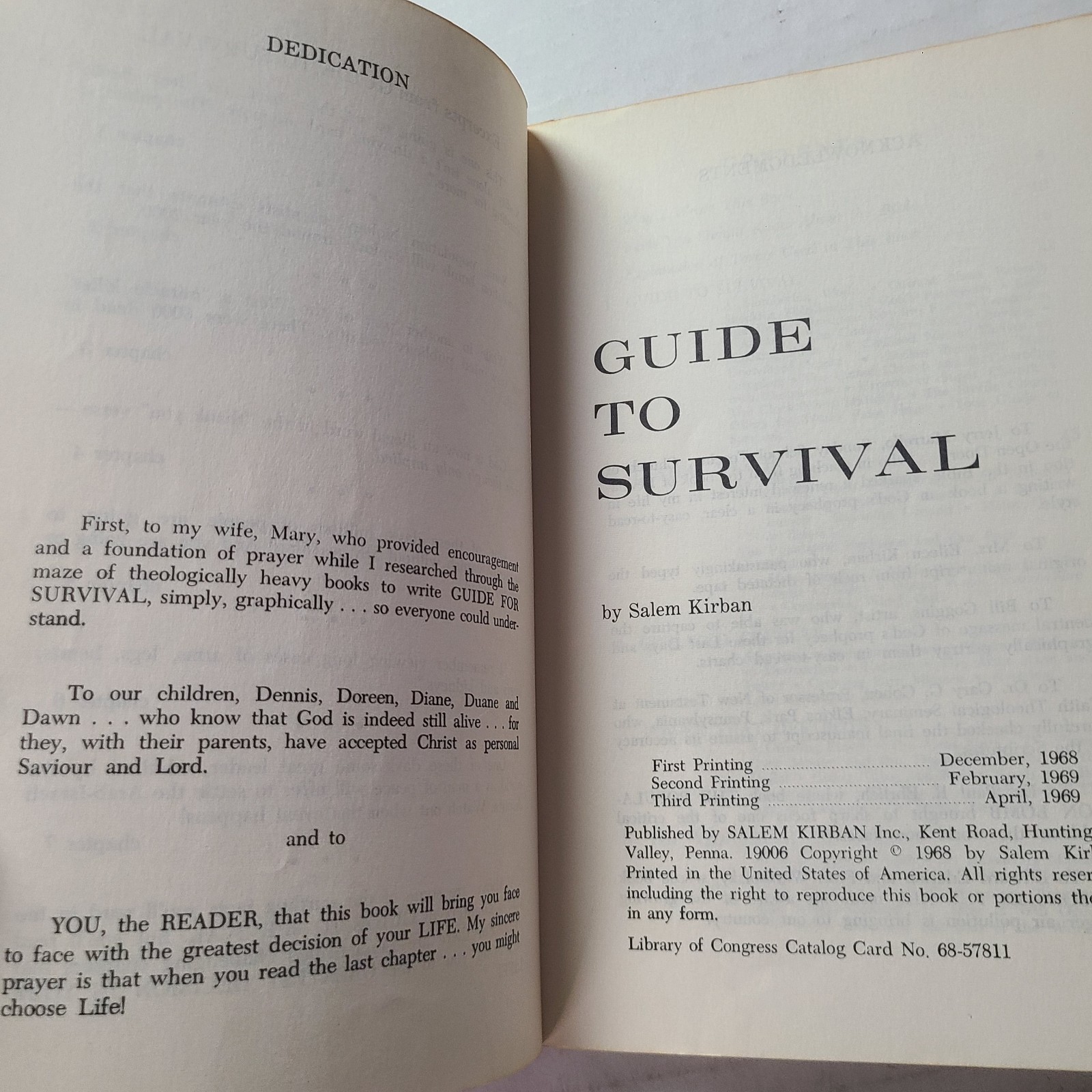 How The World Will End Guide To Survival 1968 PB Salem Kirban Bible Rapture Hell