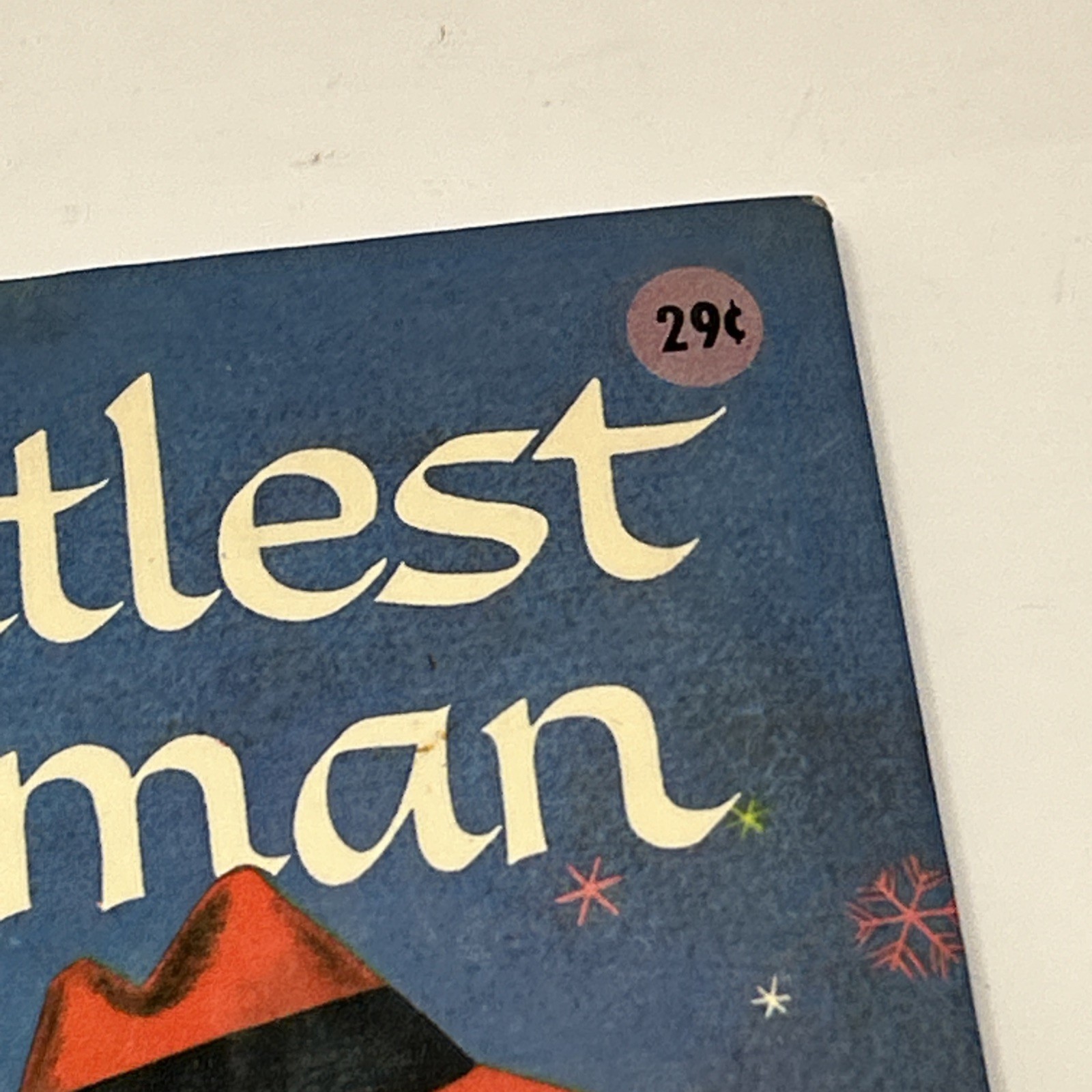 THE LITTLEST SNOWMAN Wonder Books 1958 Charles Tazewell Snow Ball 29 cent mark
