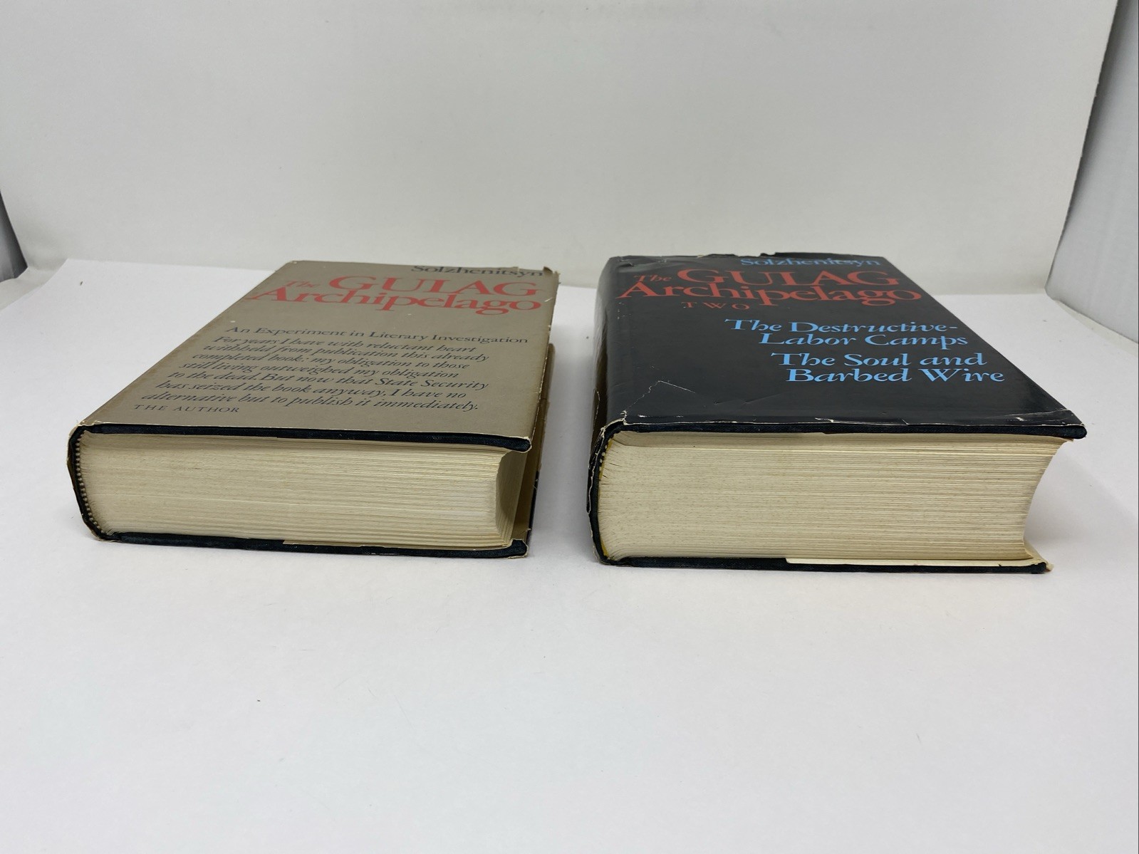 The Gulag Archipelago Volumes 1 & 2 Harper & Row HC – Both Book Club Editions