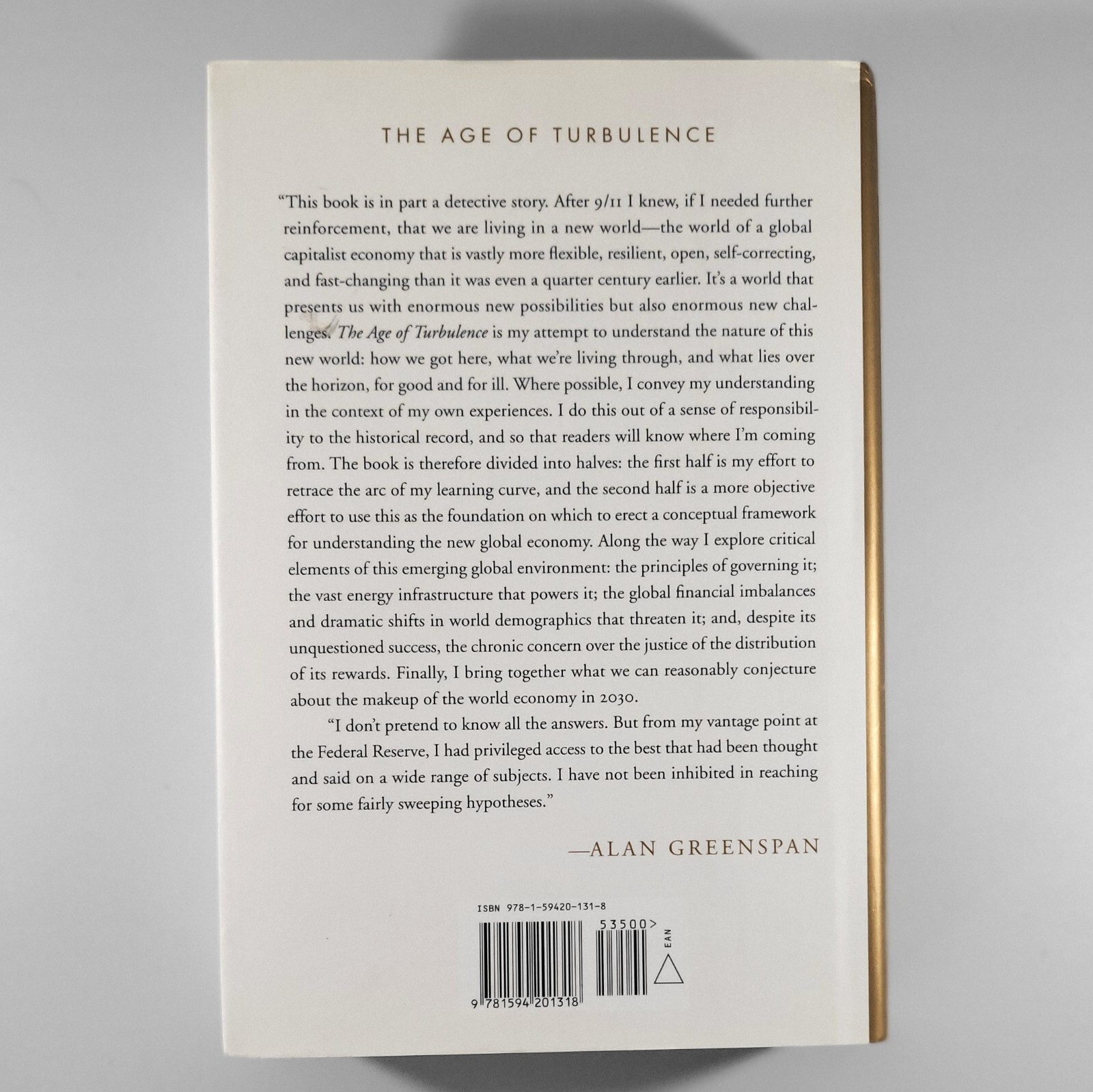 ALAN GREENSPAN The Age of Turbulence Adventures in New World SIGNED 1ST Ed HCDJ