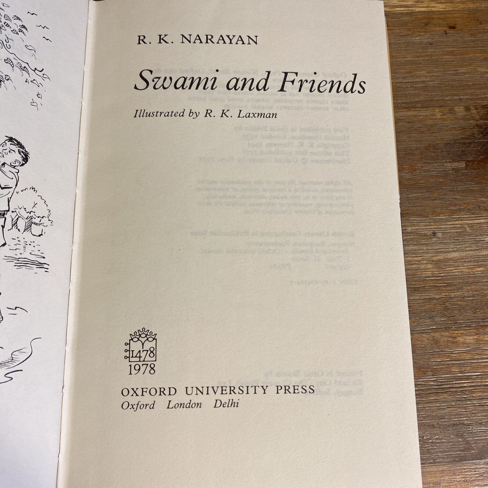 R K NARAYAN / Swami and Friends Oxford Illustrated Classics 1978