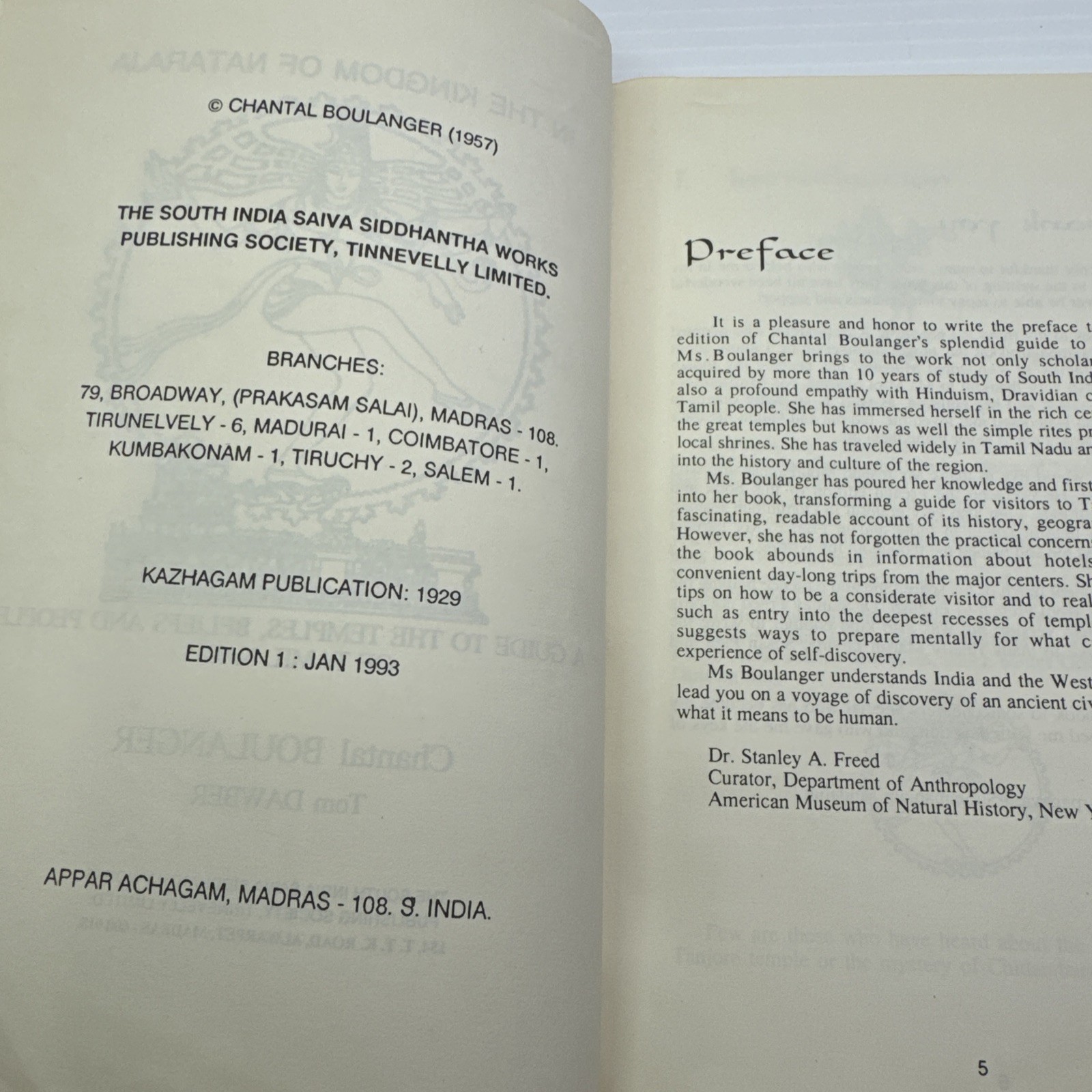 Tamil Nadu India Guide to Temples Beliefs People In the Kingdom of Nataraja 1993