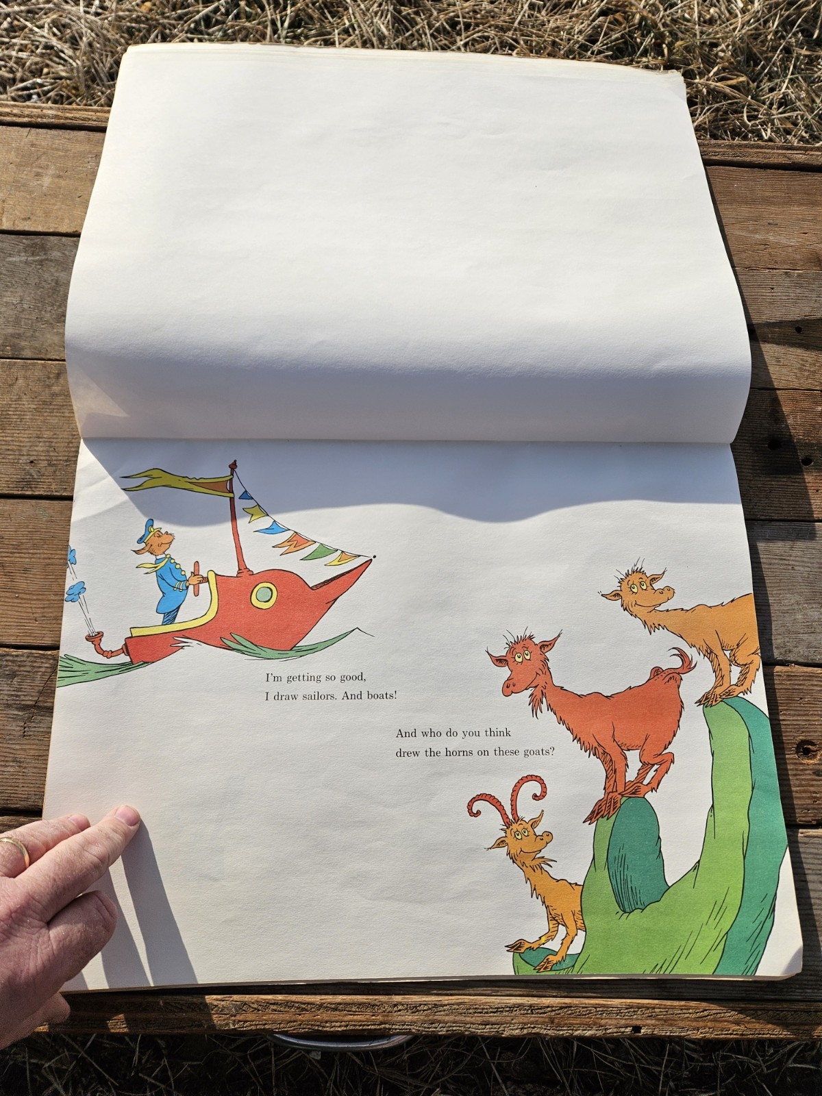 1970 Dr. Seuss — I Can Draw It Myself Book — 16 x 12″- All Pages Are Clean But 1