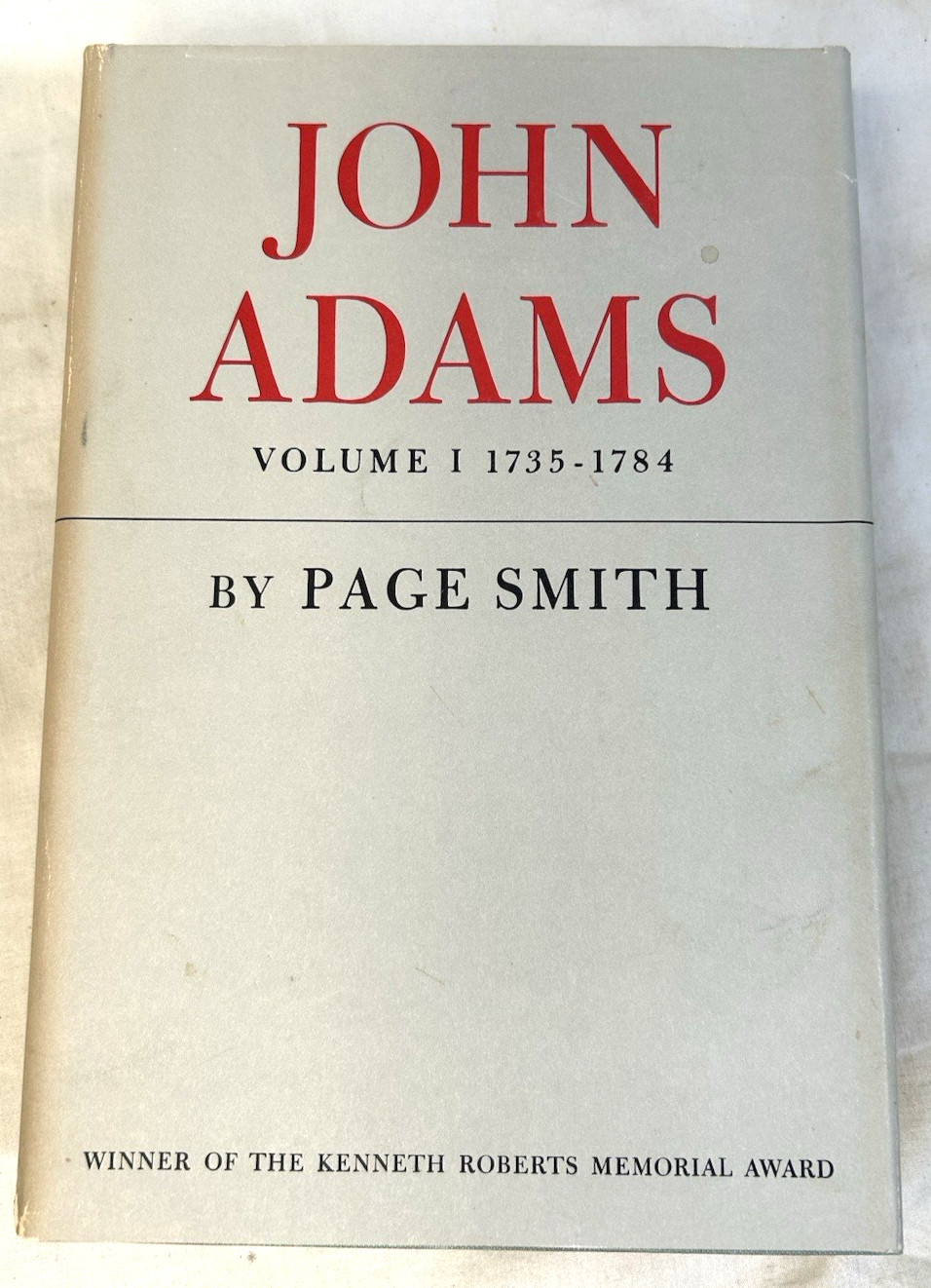 John Adams by Page Smith Vols 1 & 2 HC DJ 1962 Slipcase Biography BOMC