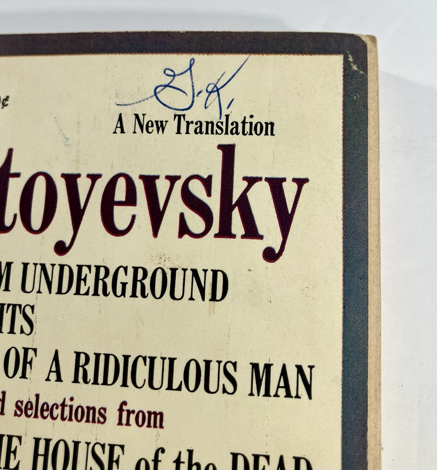 NOTES FROM UNDERGROUND & Other – Dostoyevsky – Signet Classics 1961 – Vintage PB