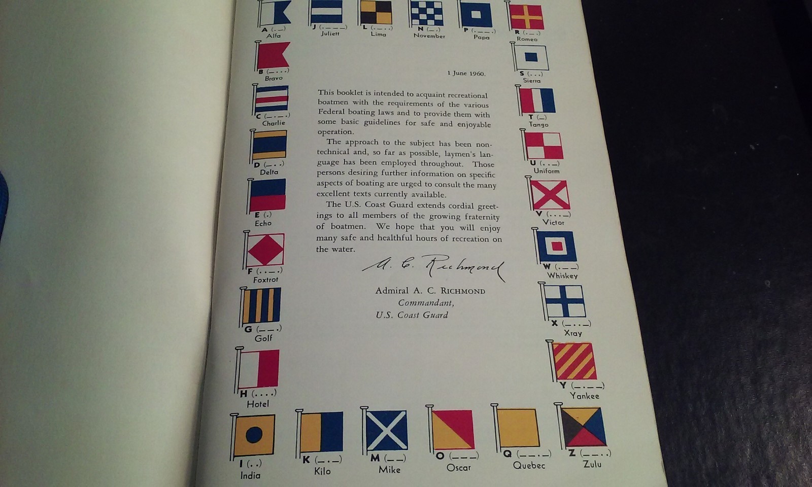 Recreational Boating Guide United States Coast Guard 1960 CG-340 76-Pages Illust