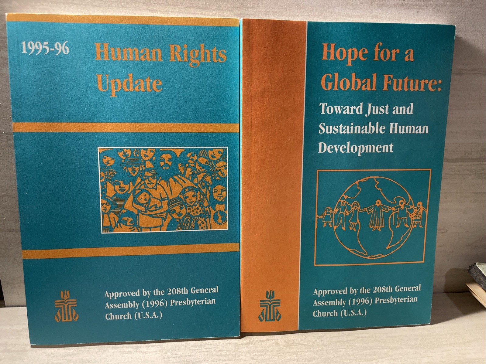 2 Books 1995-1996 Human Rights Update Hope for Future Book PBK