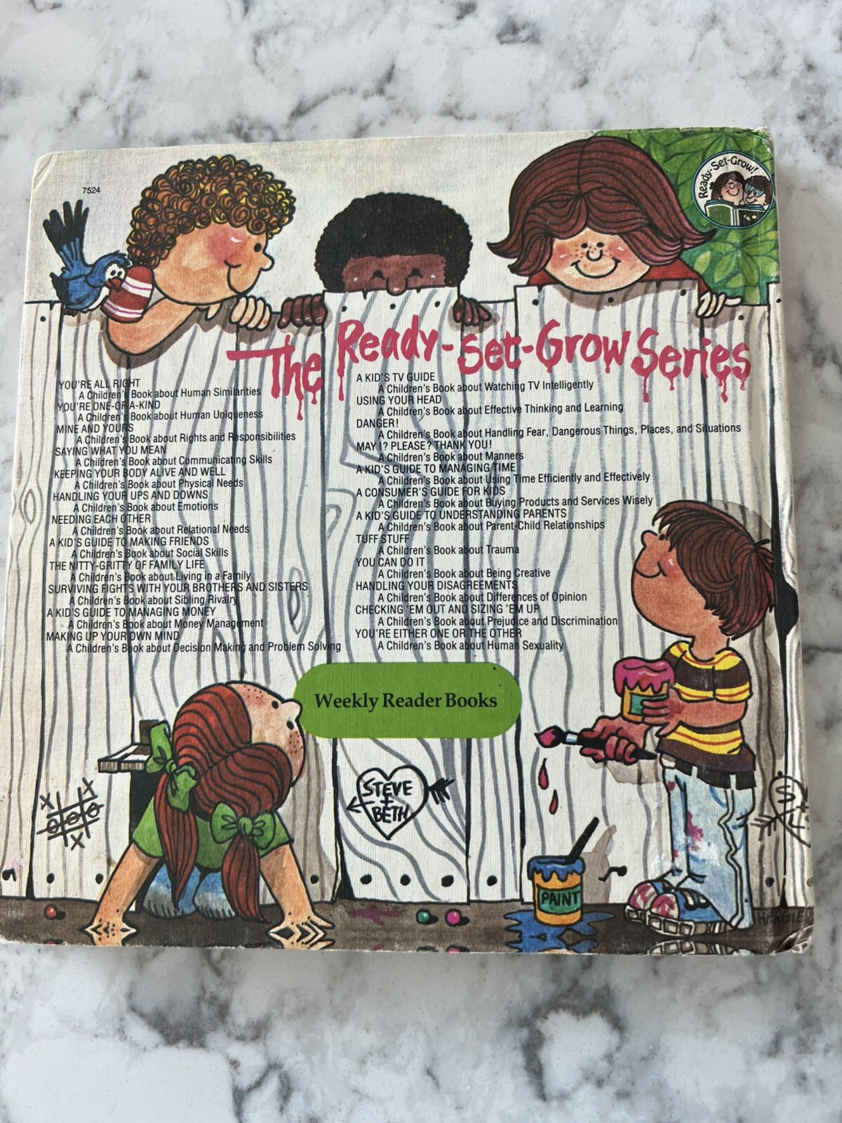 Vintage Ready Set Grow Kids Childrens Books Joy Wilt mine & Yours Managing Time