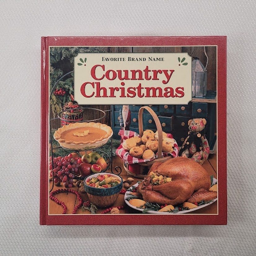 Christmas Cookbook Country Recipes LARGE Hardcover Dinners Desserts Holidays