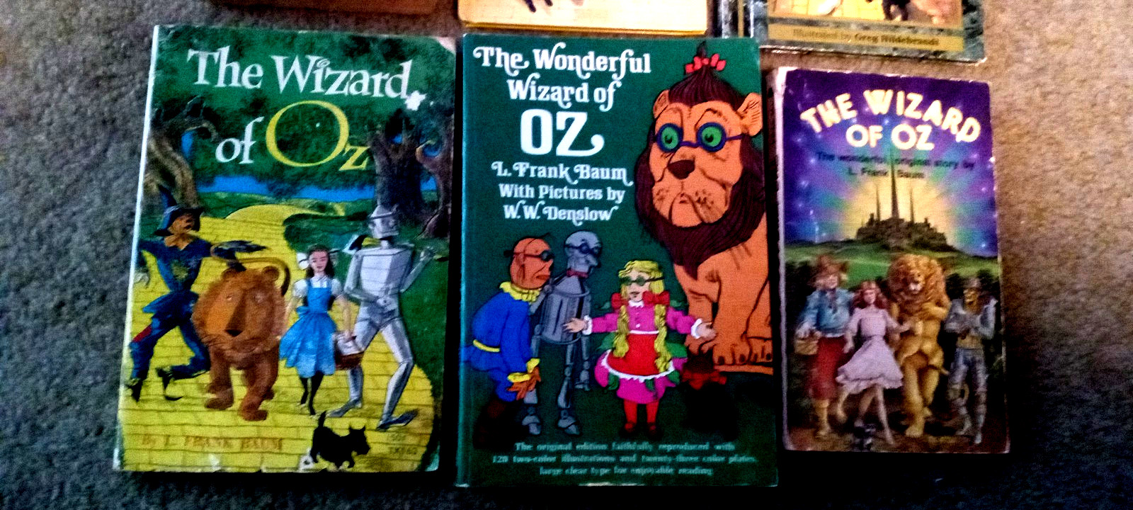 Lot of 6 Wizard of Oz-4 Paper+2 Hardcover Books-mixed lot-1960-64-77-80’s-84-92