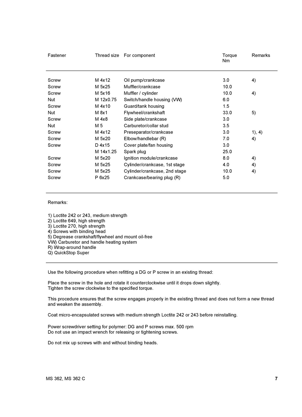 STIHL MS 362 MS 362 C Chainsaw Service Manual 2010 – WIRE BOUND – TOUGH COVERS