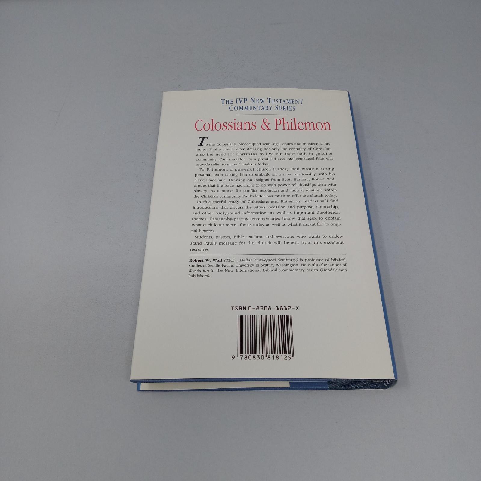 Colossians & Philemon: 1993 InterVarsity Press Hardcover by Robert W. Wall
