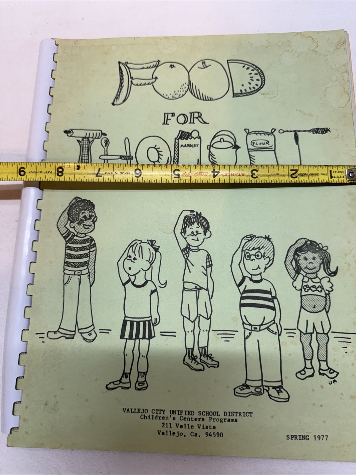 Vintage 1977 Food For Thought Recipes Cook Book Cooking Vallejo City School