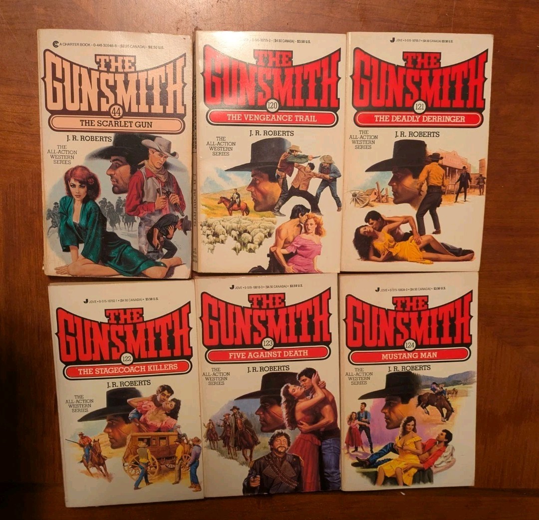The Gunsmith Lot of 16 by J.R. Roberts (44, 120-126, 128-129, 150, 153-156, 159)