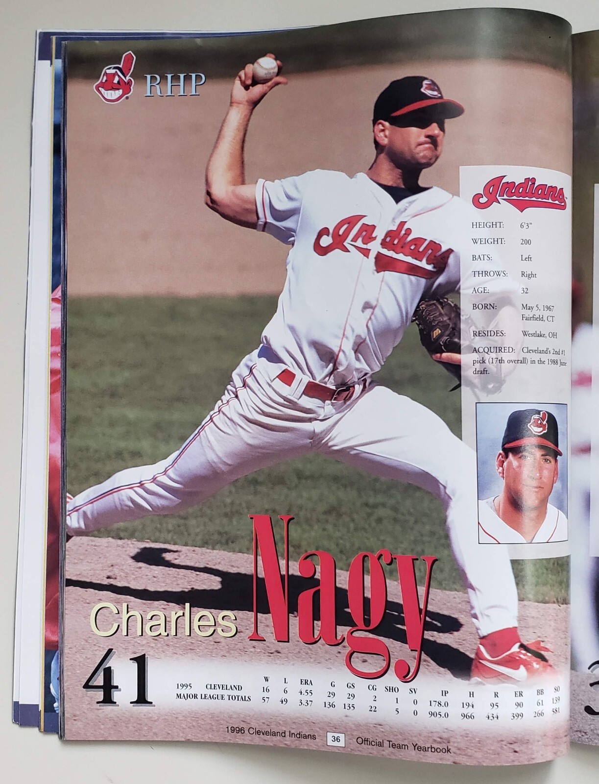 1996 Cleveland Indians (Guardians) Yearbook MLB Jacobs Field 72+ Pages MINT/NEW