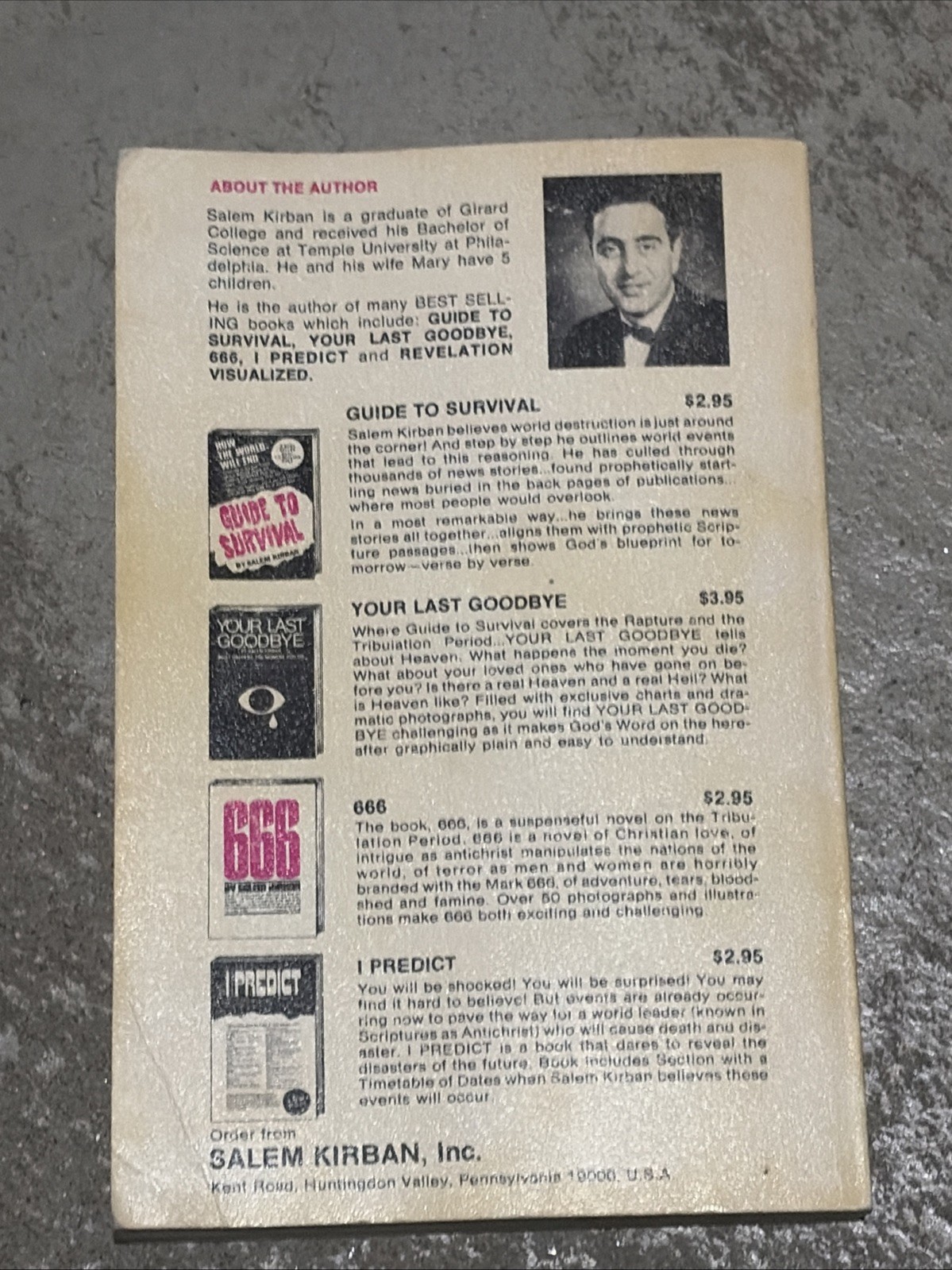 666 by Salem Kirban 13th Printing January 1975 Paperback