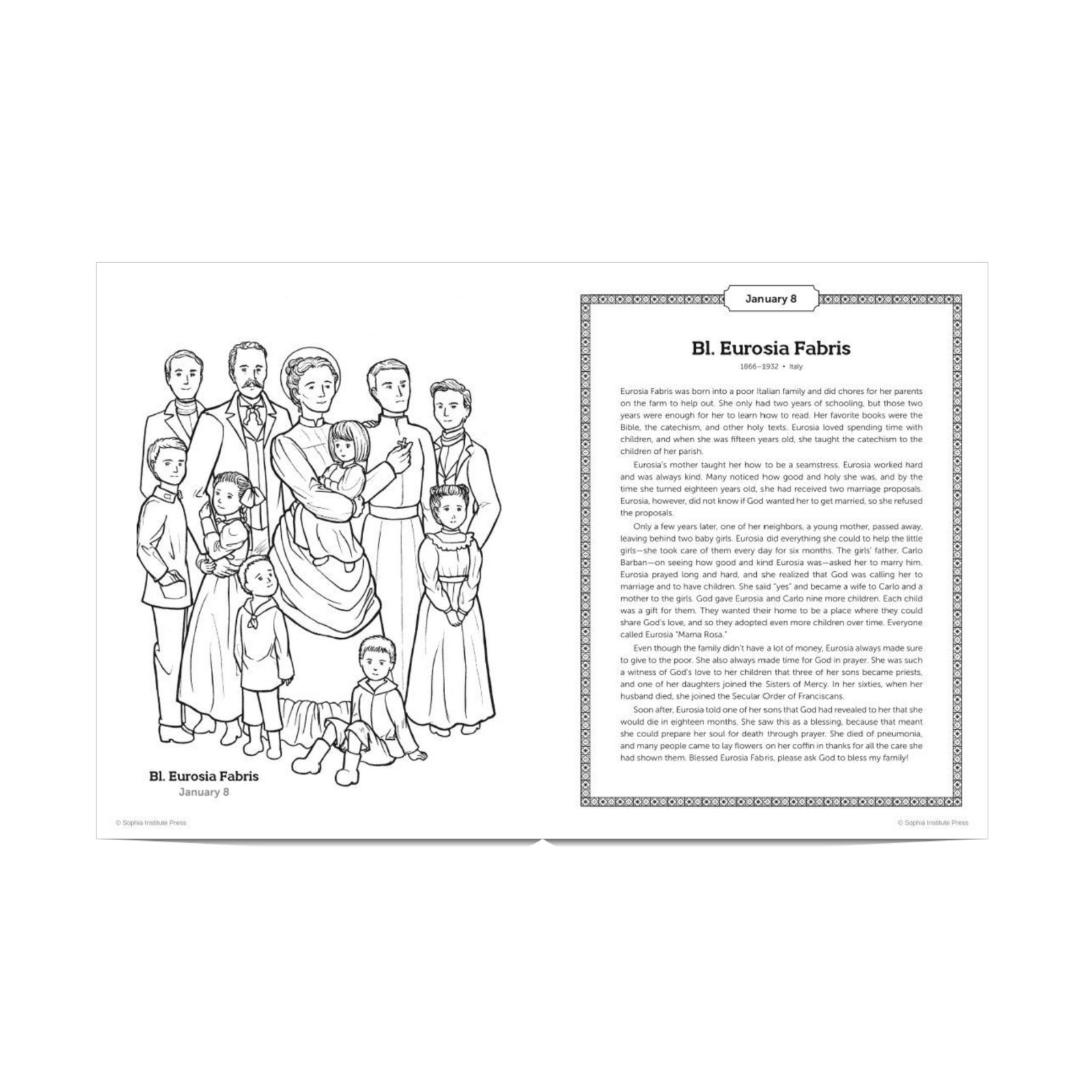 Sophia Institute Press: Coloring Book of Saints Vol 1, 372 pages, SOI8203