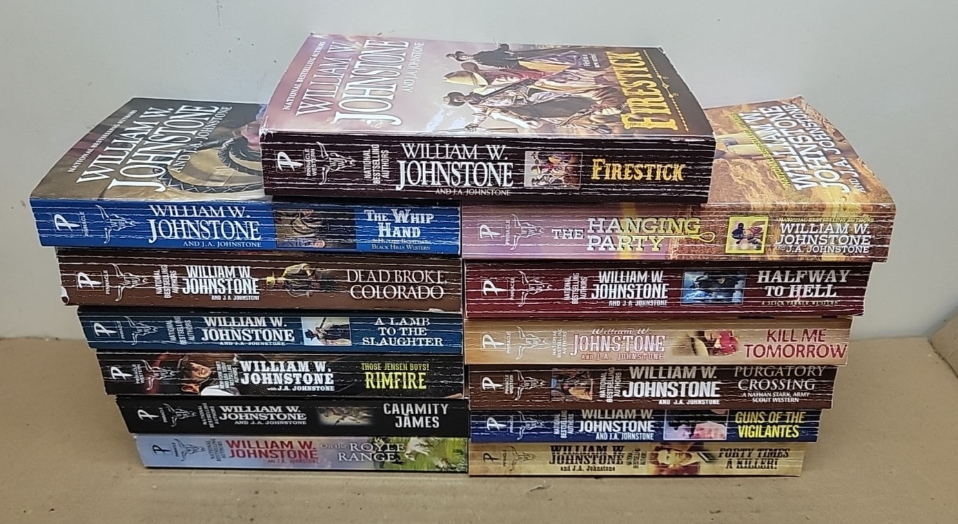 William J. Johnstone Lot of 13 Country Western PB Lot J.A. Johnstone Fiction