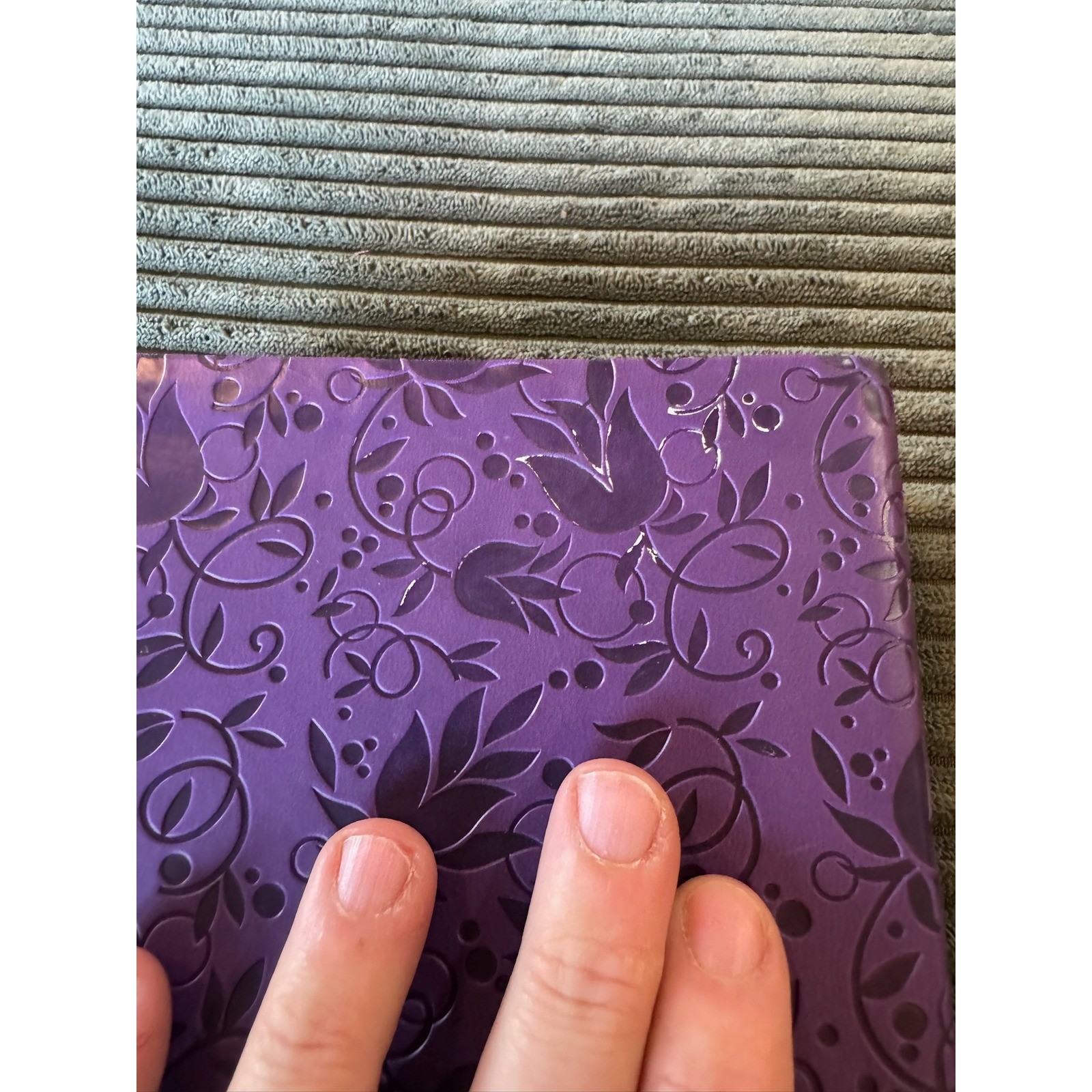Holman King James Version Holy Bible Purple Floral Design Presentation Page