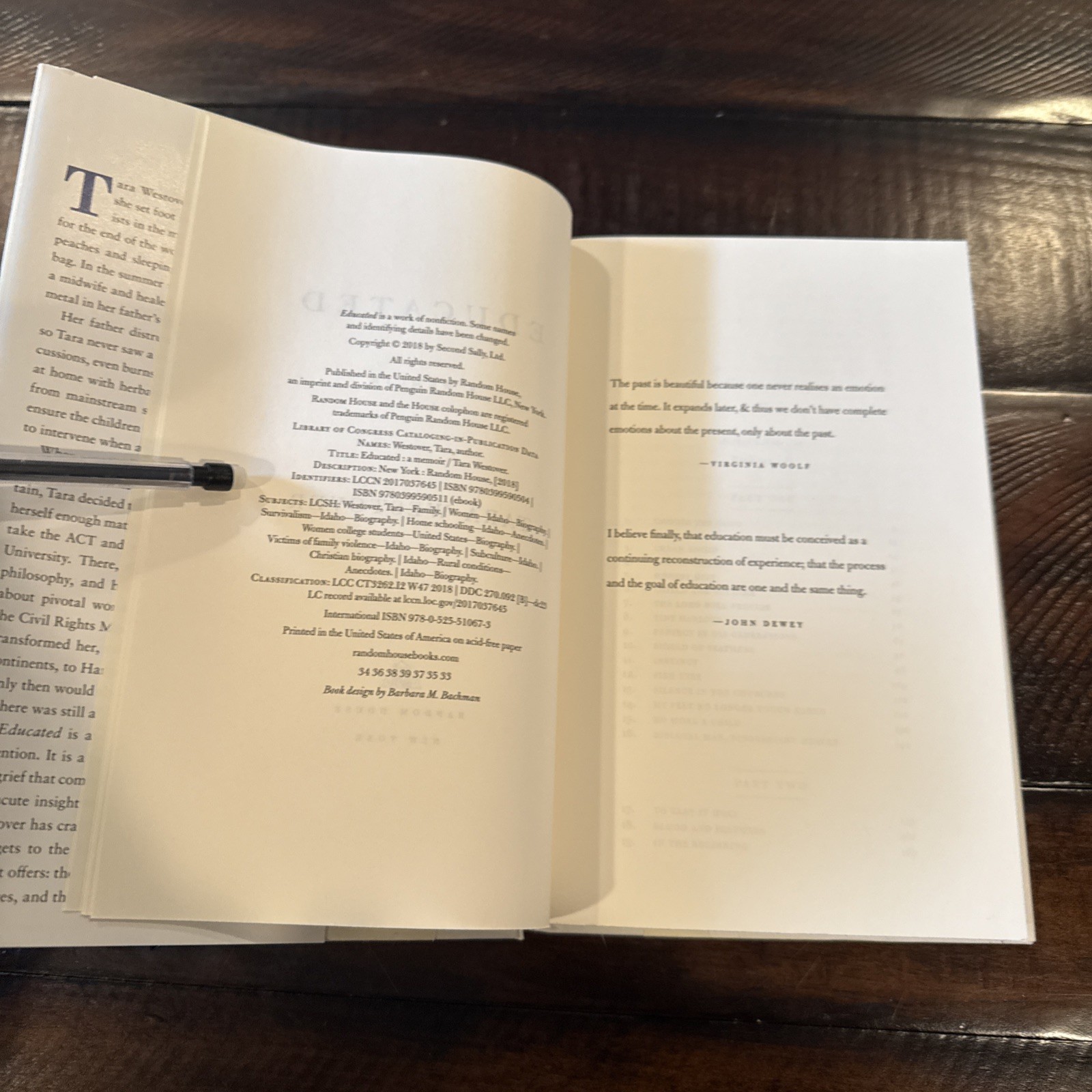 SIGNED Educated : A Memoir by Tara Westover (2018, Hardcover)