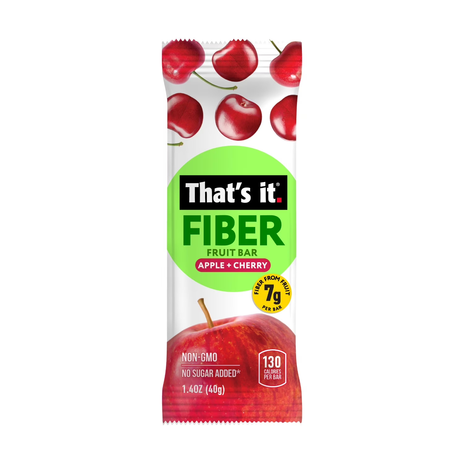That’S It. Soft & Chewy Apple Cherry Fruit Bars, Gluten Free, 5 Count, Made with