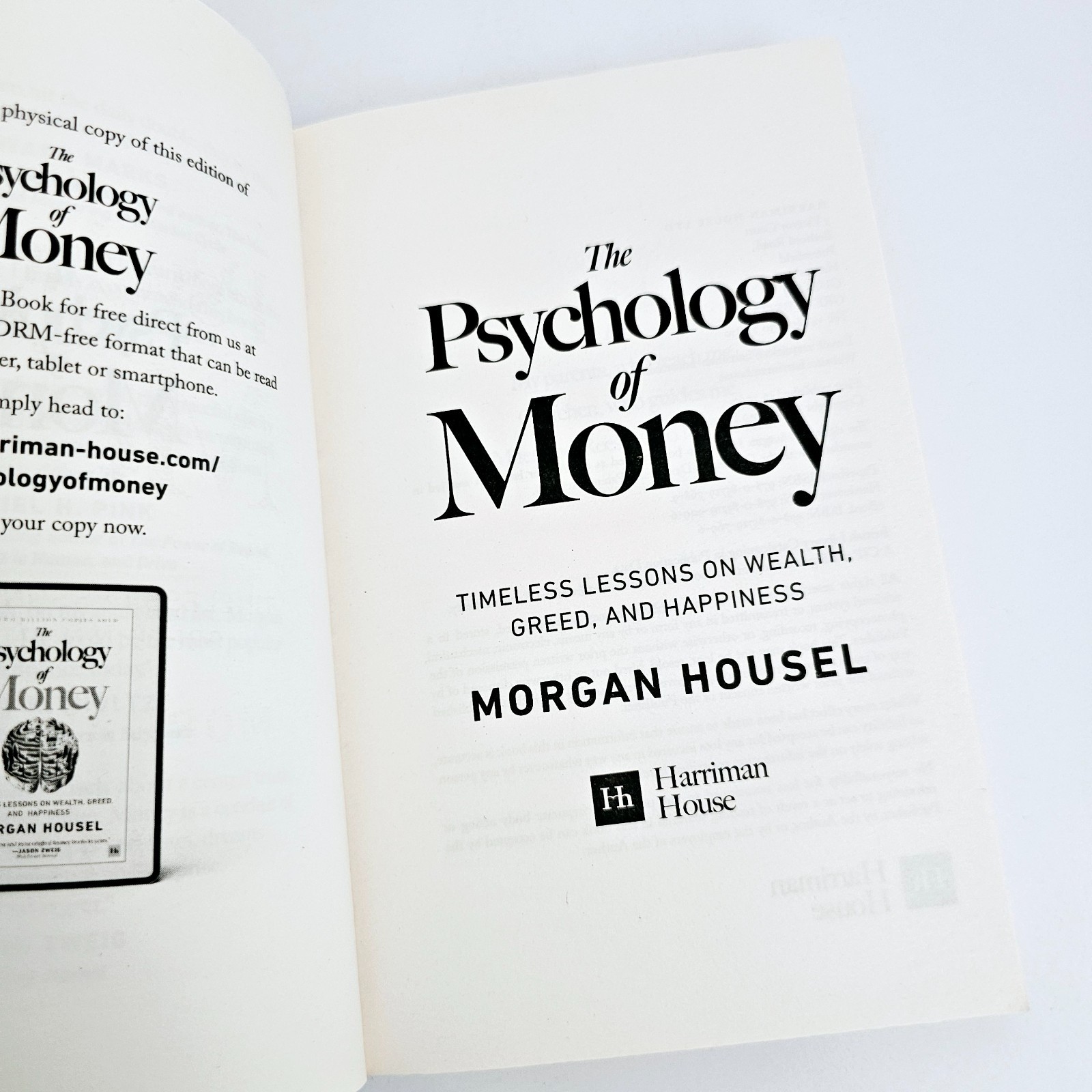 The Psychology of Money Morgan Housel PB Wealth Behaviour Finance Free Postage