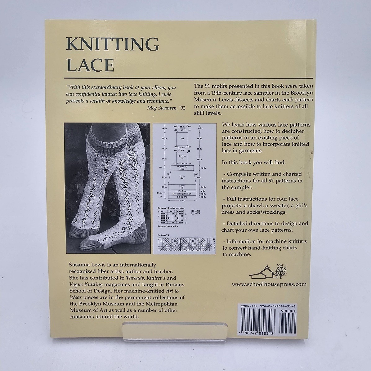 NEW | Knitting Lace Workshop Patterns Projects Susanna Lewis | 91 Motifs Sampler