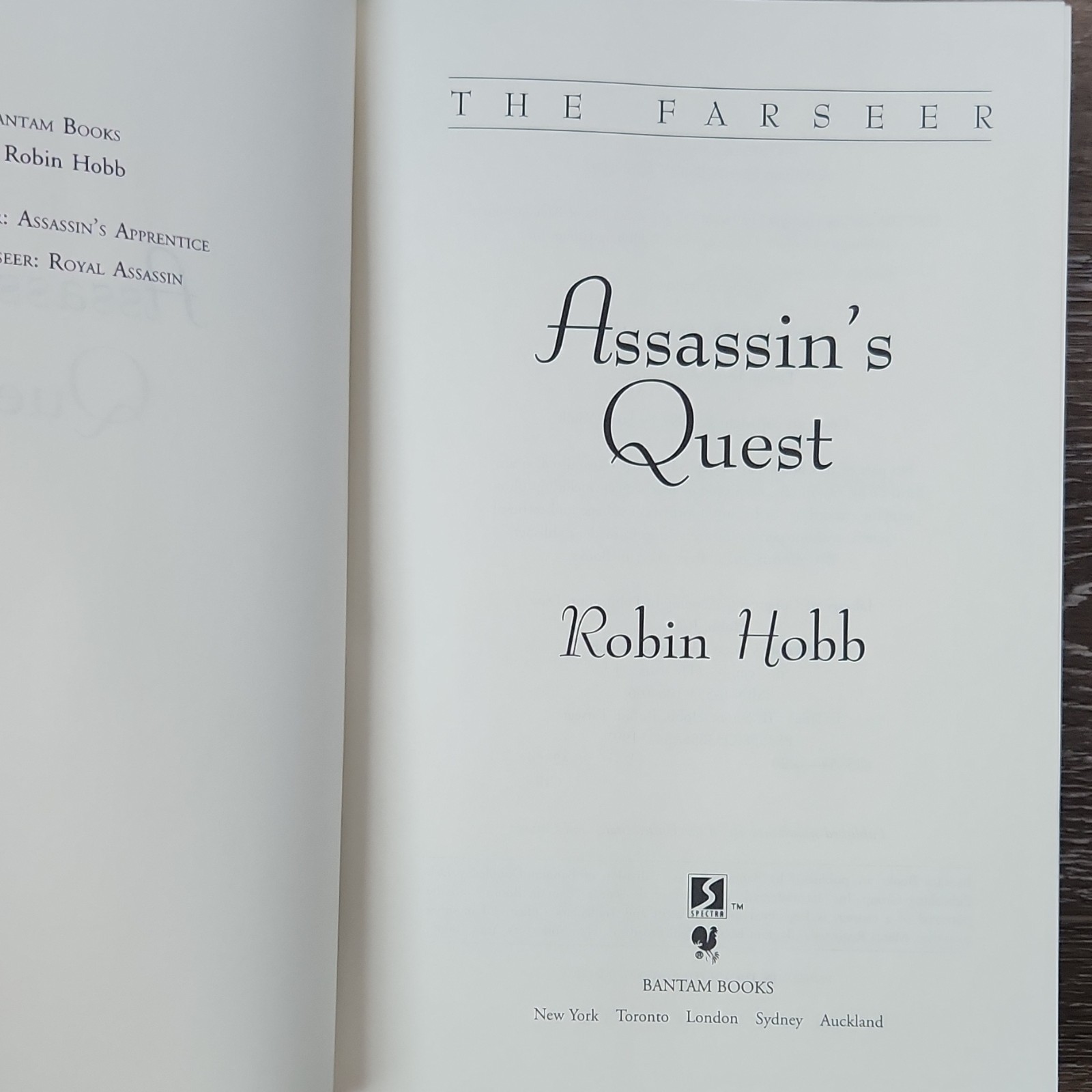 Assassin’s Quest by Robin Hobb 1997 Hardcover w/ DJ 1st First Edition Farseer