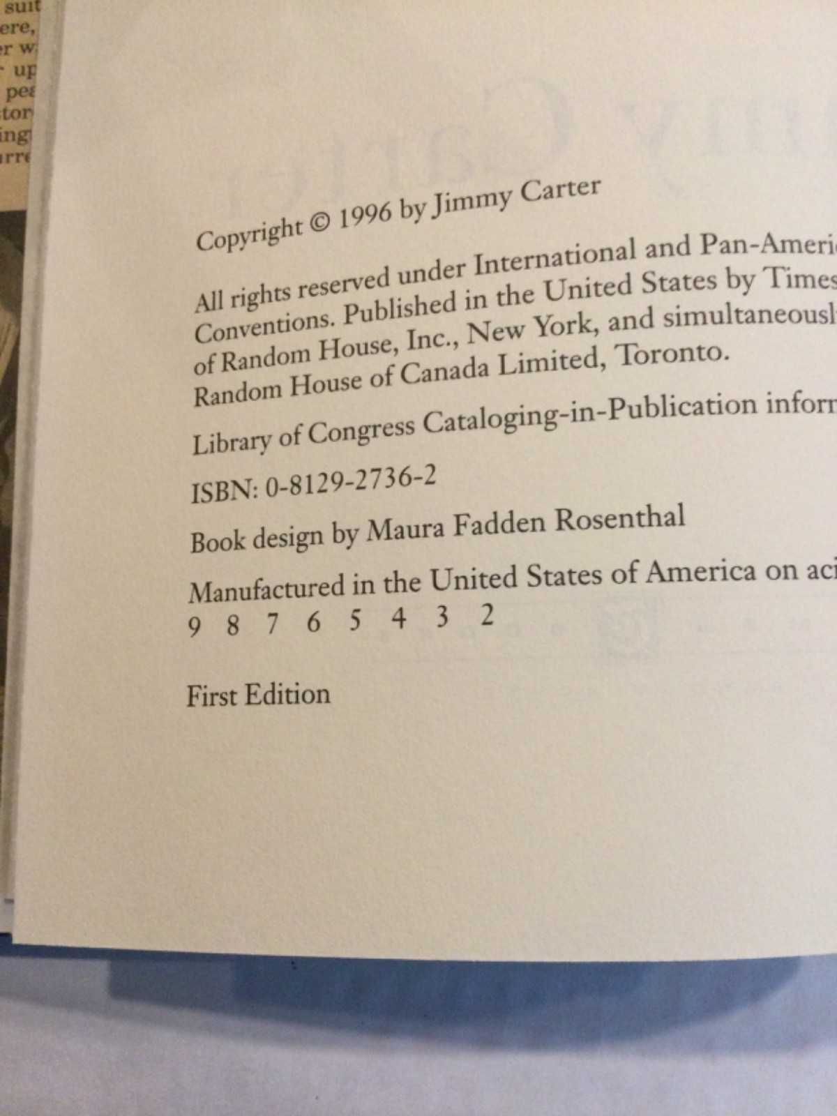 Living Faith by Jimmy Carter SIGNED (HC, 1996) 1st.