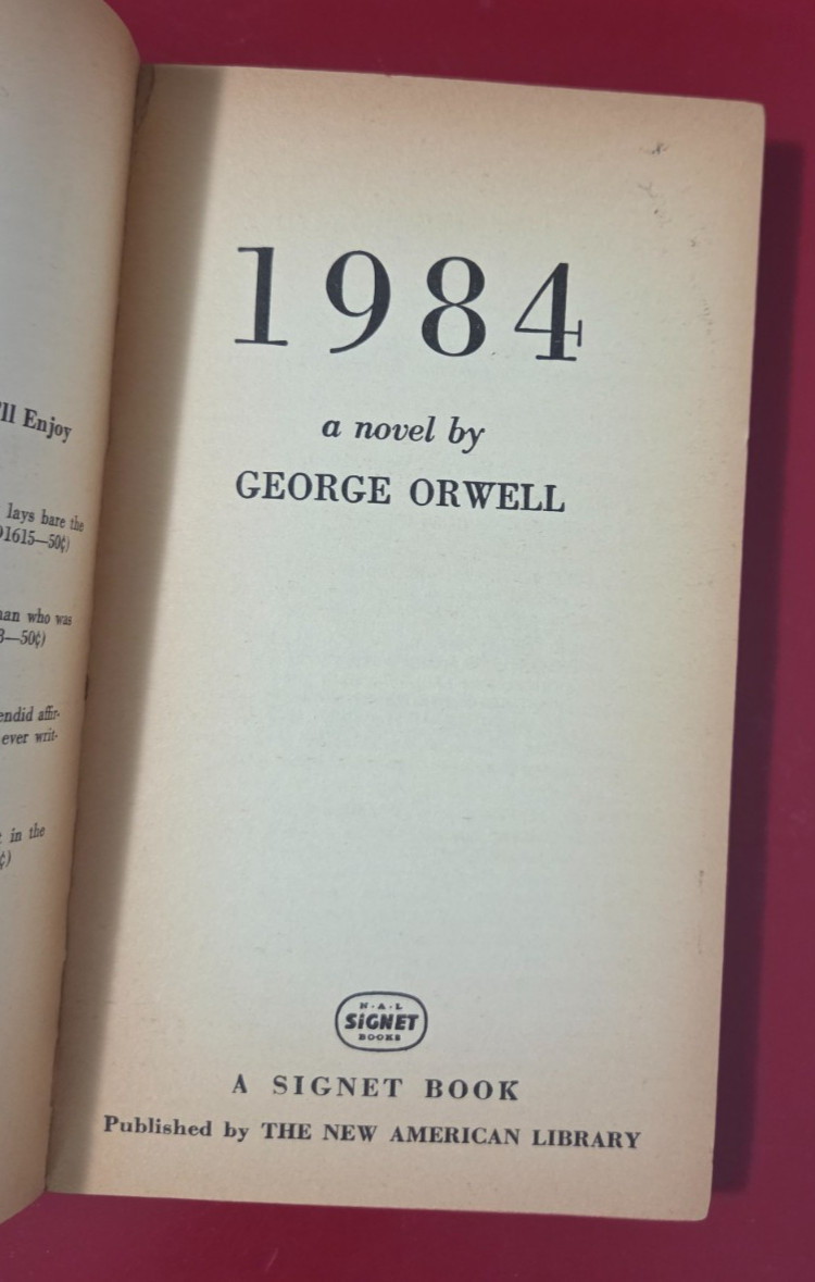 1984 — George Orwell | 1958 Signet D1640 16th Printing Vintage PB