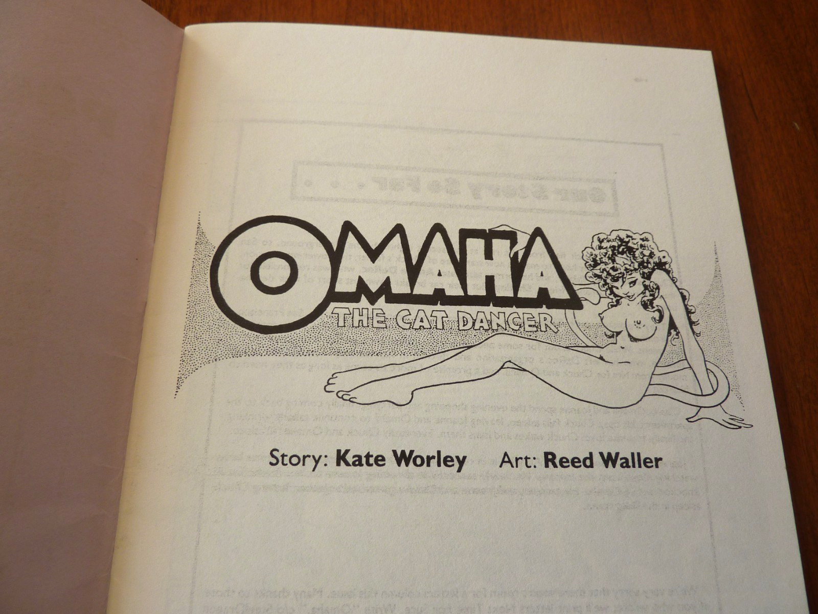 OMAHA #2 POCKET PREVIEW! KATE WORLEY REED WALTER 1986 COLLECTOR COPY NM-9.2