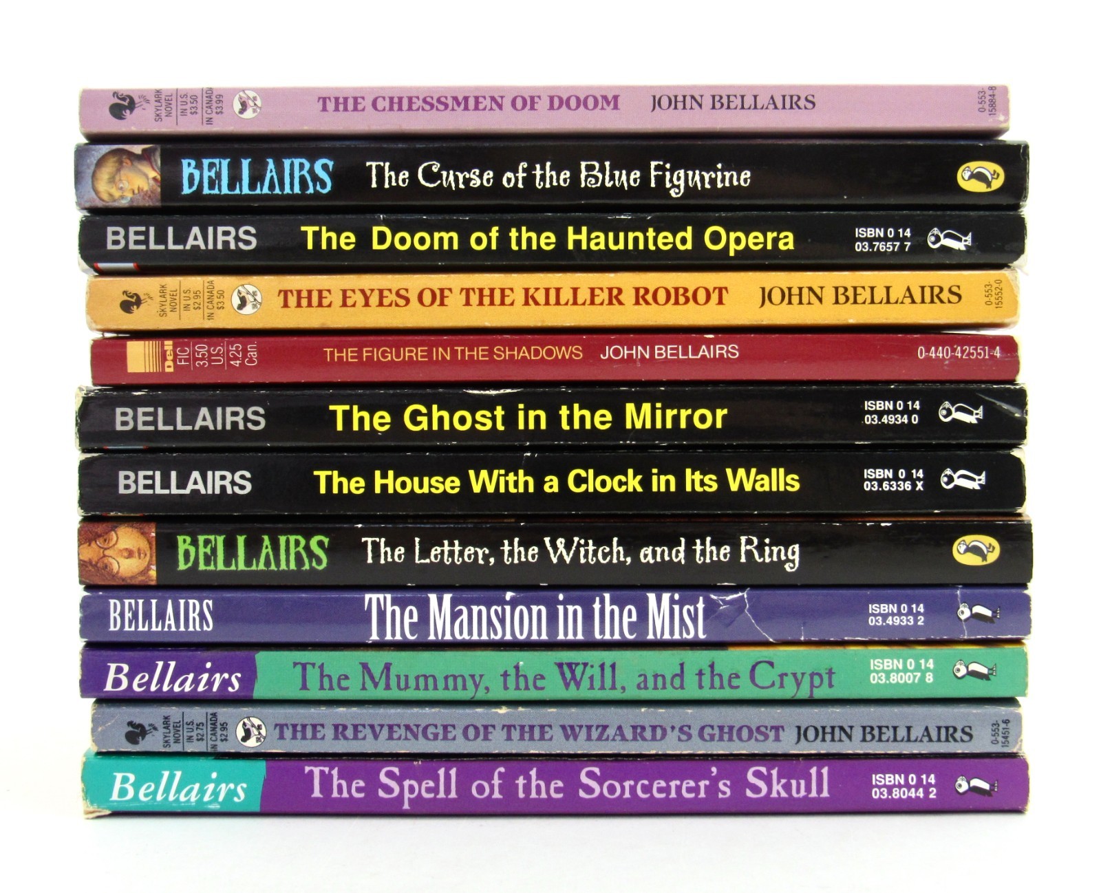 Lot 12 JOHN BELLAIRS Books Killer Robot Mansion in Mist Ghost in Mirror PB L1