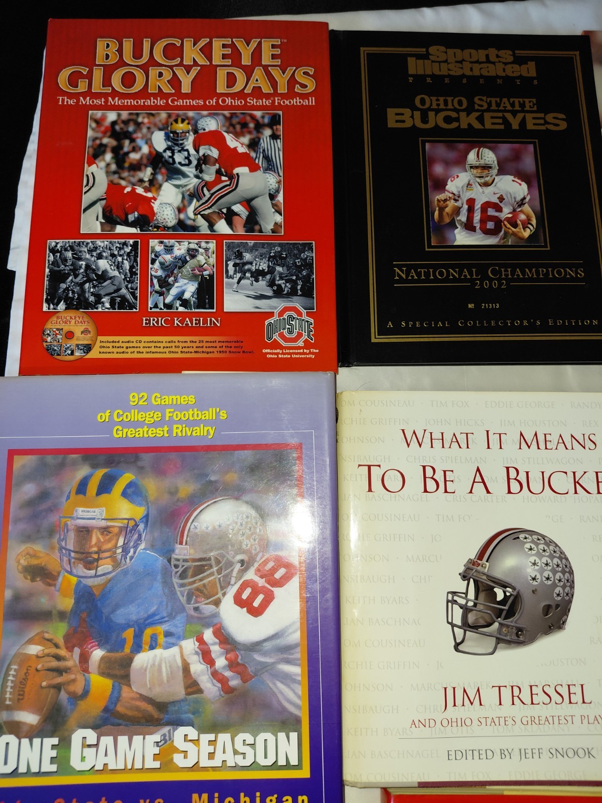 Lot Of 14 Vintage Ohio State Buckeyes Football Books- Tressel- Woody Hayes Etc.