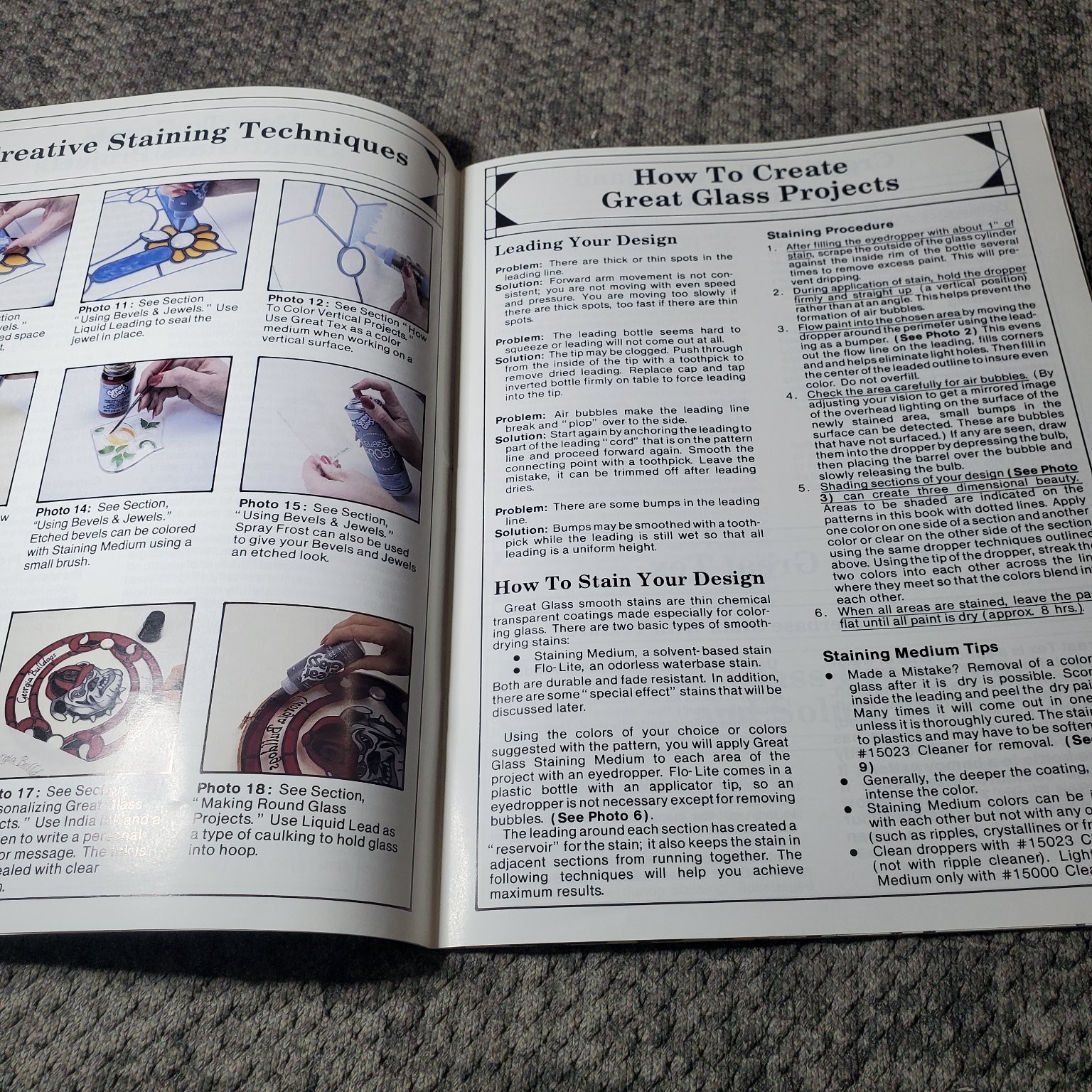 Country Patterns Great Glass Stained Glass Craft DIY Instructions Carol Smith