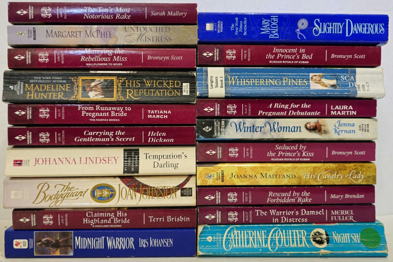 Huge mixed lot of 20 Historical Romance Mass Market Paperback PB RANDOM PULL