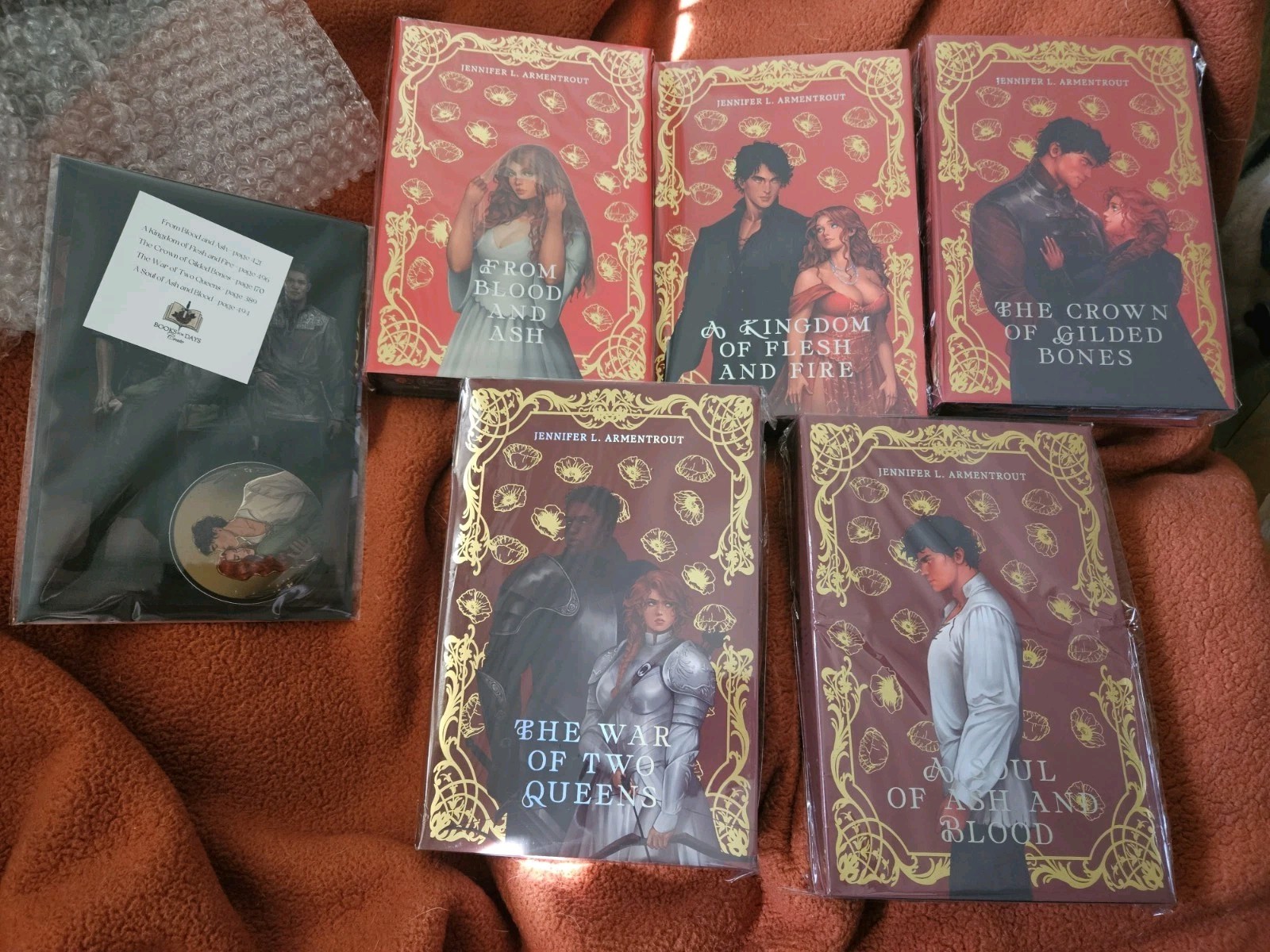 Blood And Ash Series Jennifer L Armentrout Signed Books For Days Crate BFDC New