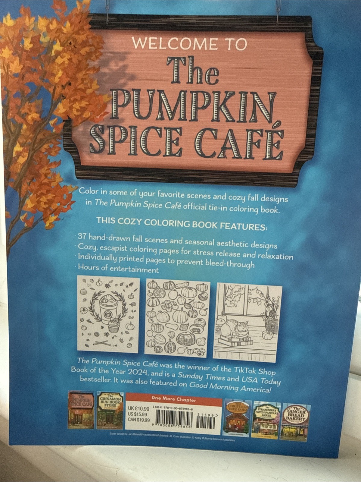 The Pumpkin Spice Cafe Coloring Book – (Dream Harbor) by Laurie Gilmore (Pape…
