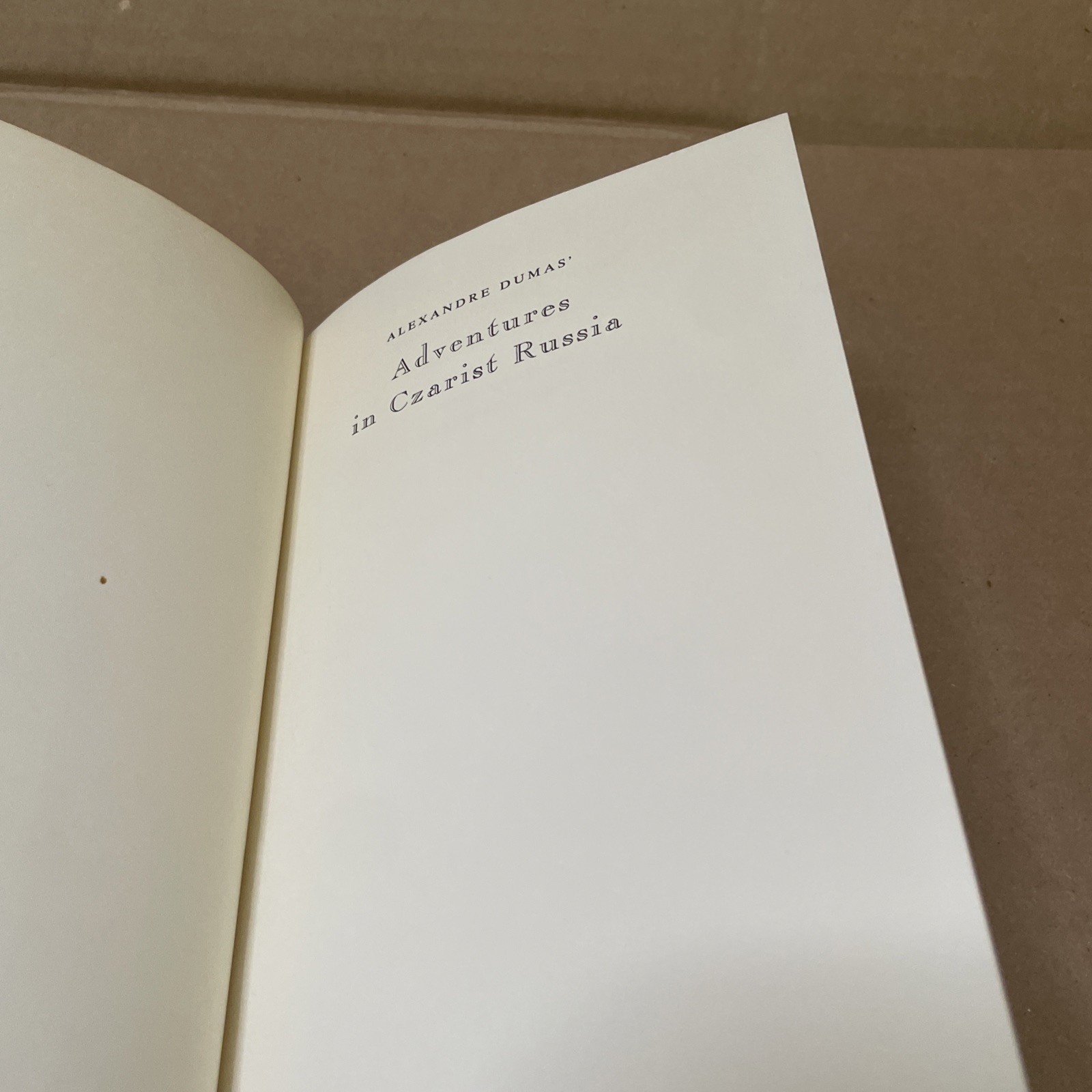 Adventures in Czarist Russia by Alexandre Dumas (1961, HC/DJ 1st American Ed