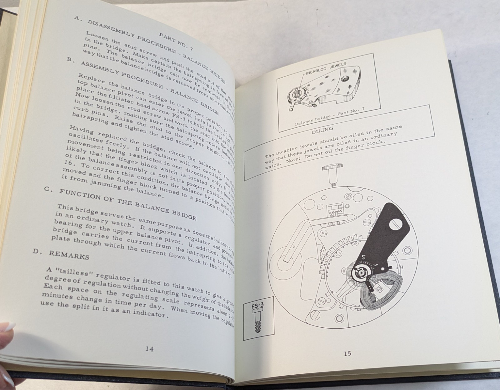 Hamilton Electric Watch Repair Manual 1958 Original Guide