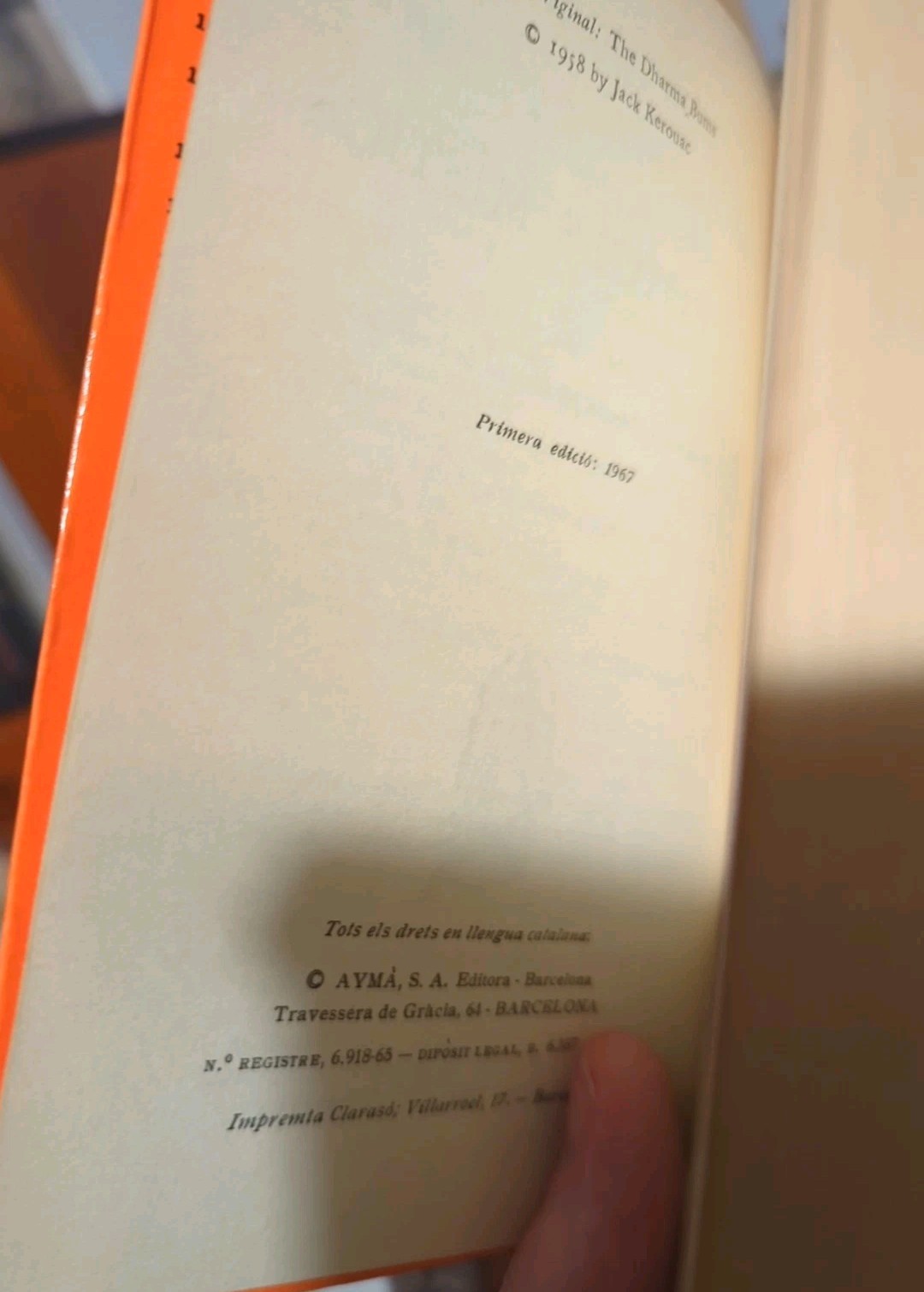 Jack Kerouac Personal Estate Copy The Dharma Bums Catalan Edition Stamped + COA