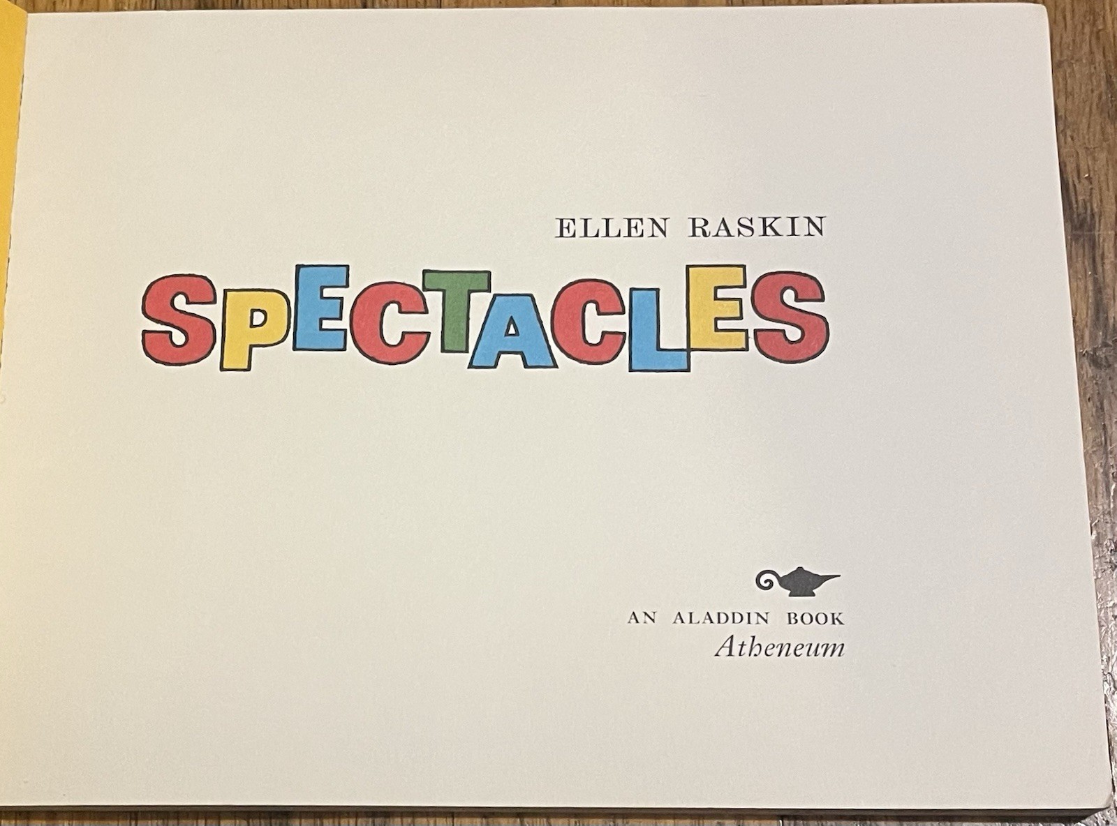 SPECTACLES : by Ellen Raskin : glasses : vintage